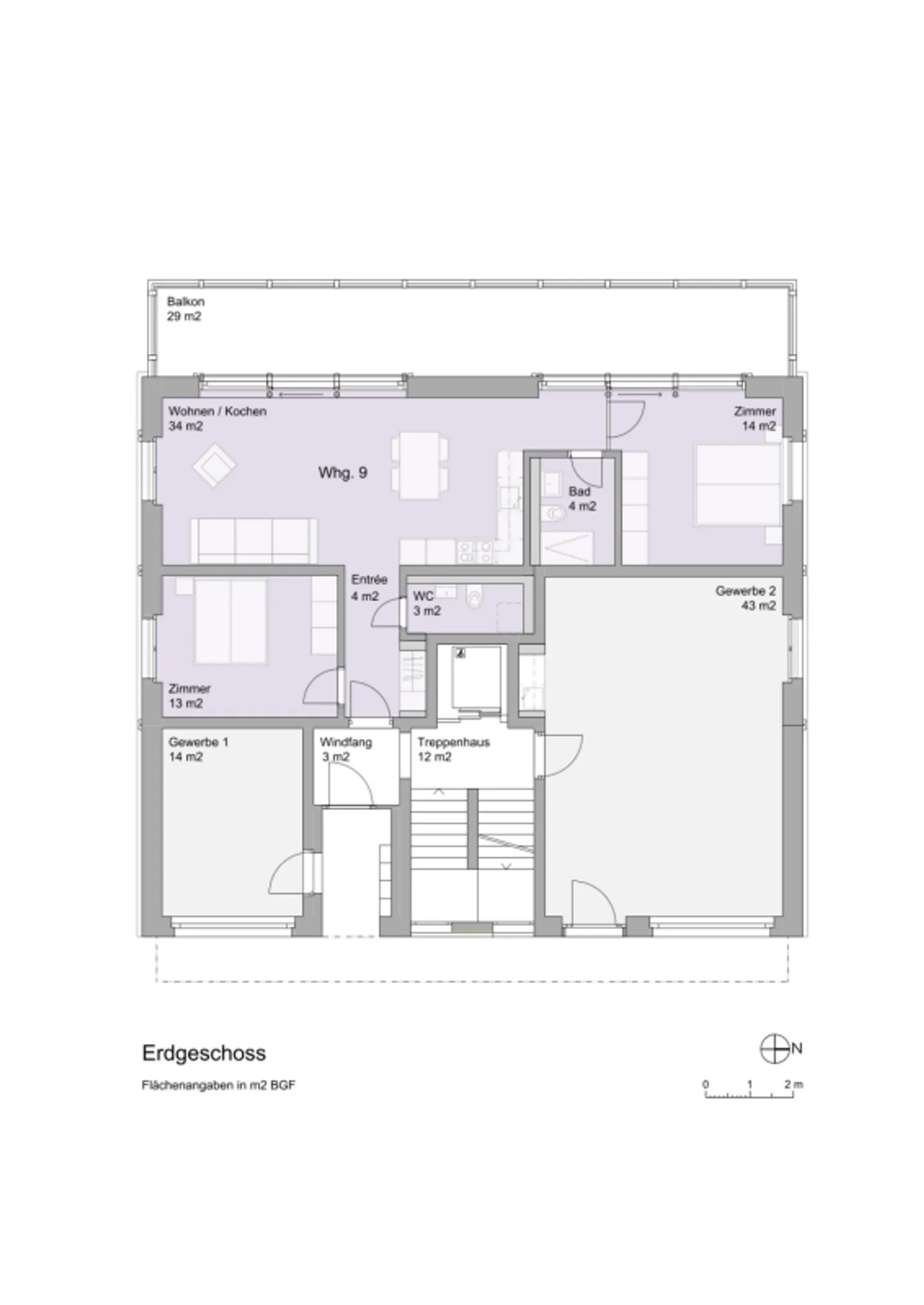 "3.5 Zimmer-Erstwohnung Nr. 9 im EG im Neubauprojekt ""Tgiasa Granda""" - Photo 6 of 8