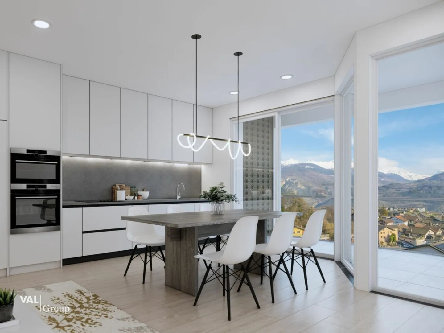 Wunderschöne 4,5-Zimmer-Neubauwohnung mit Terrasse und Blick auf die Walliser Alpen - Foto 2 von 9