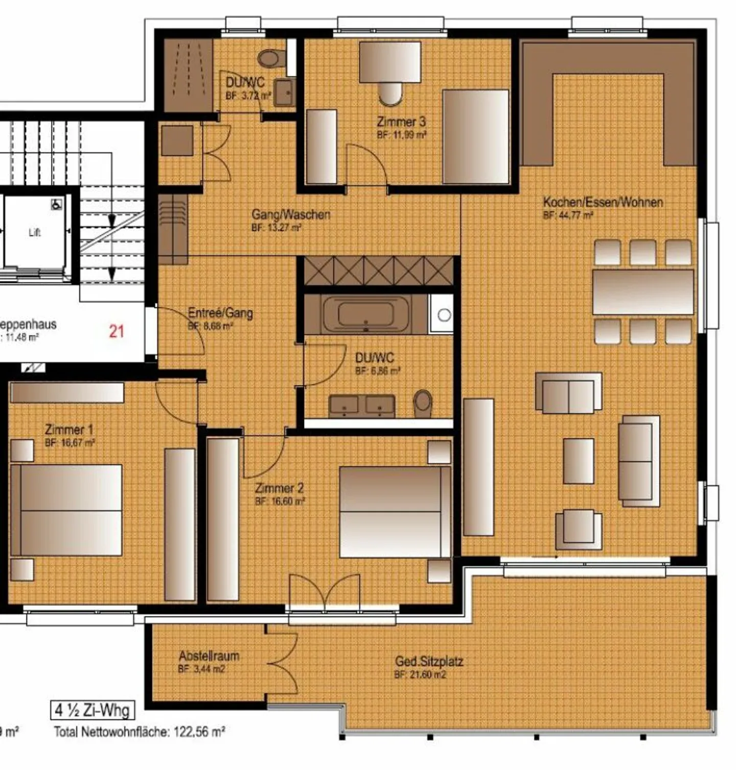 Appartement attrayant de 4,5 pièces à Sargans - Photo 13 sur 13