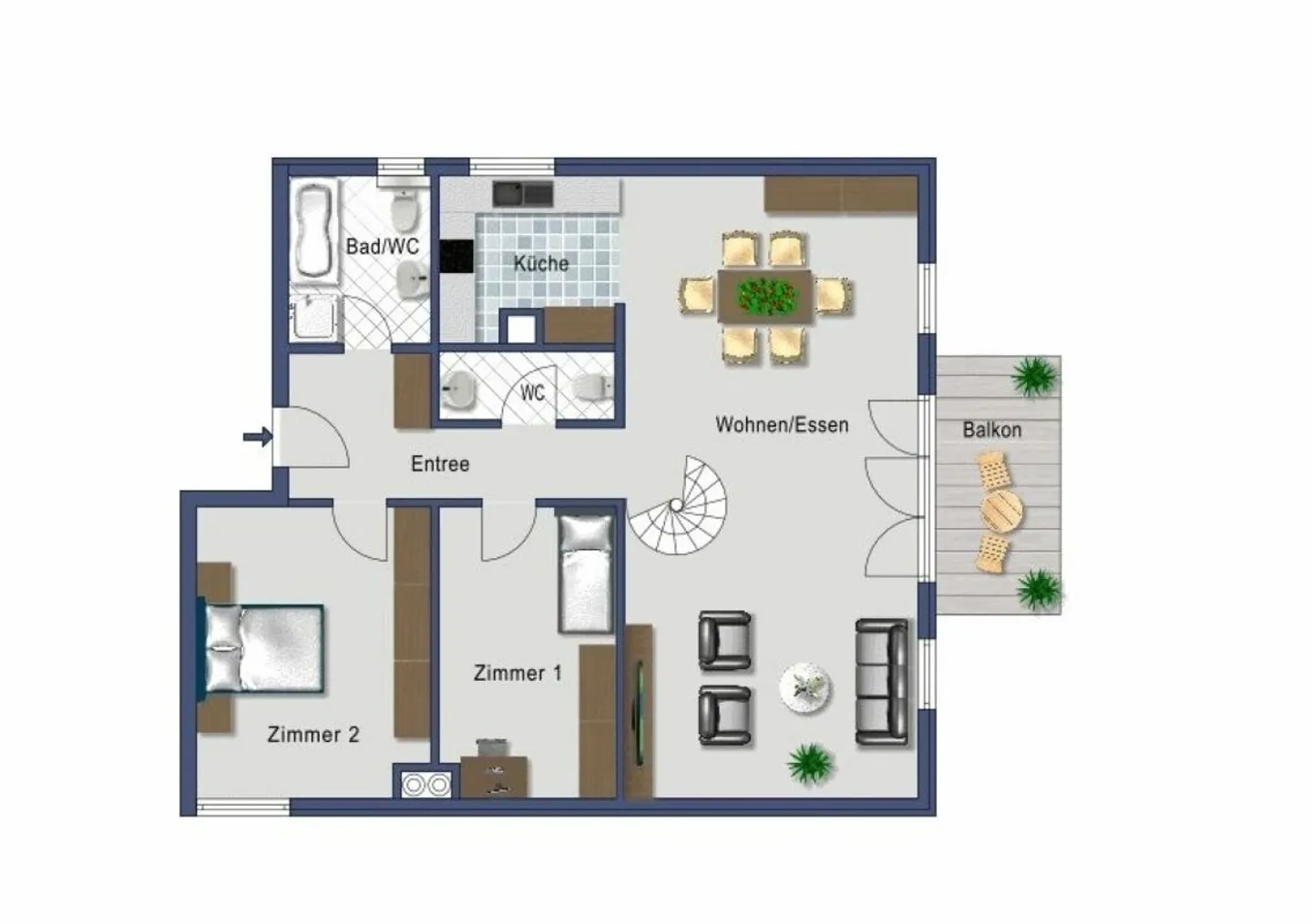 Beautiful, bright and sunny 4.5-room maisonette apartment - Photo 10 of 11