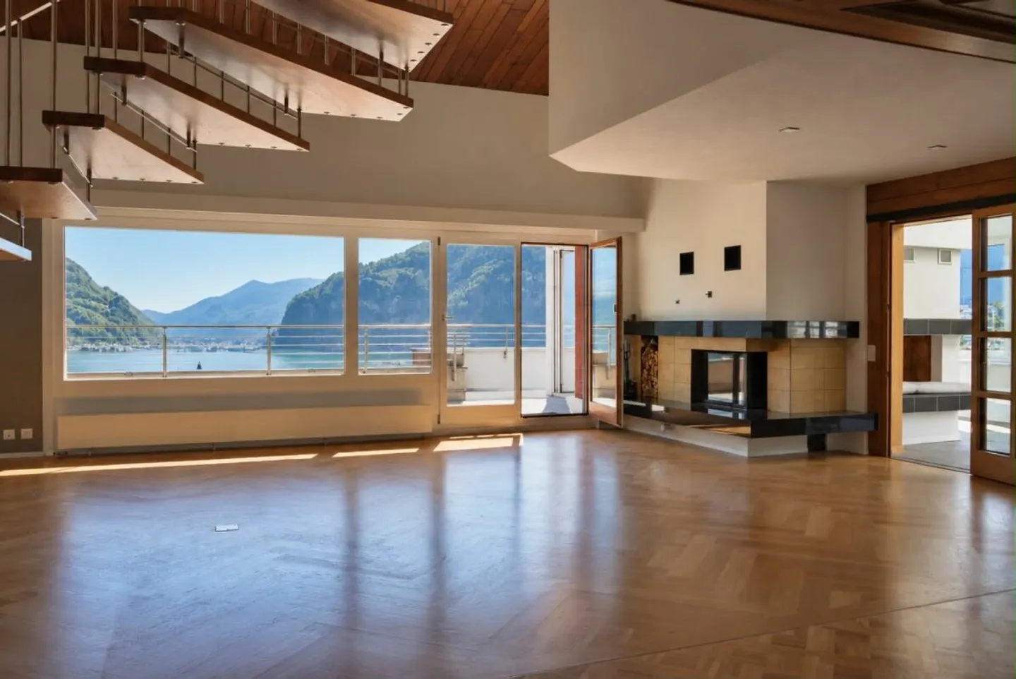Appartement duplex exclusif de 5½ pièces avec vue panoramique sur le lac et les montagnes à Hergiswil - Photo 3 sur 13