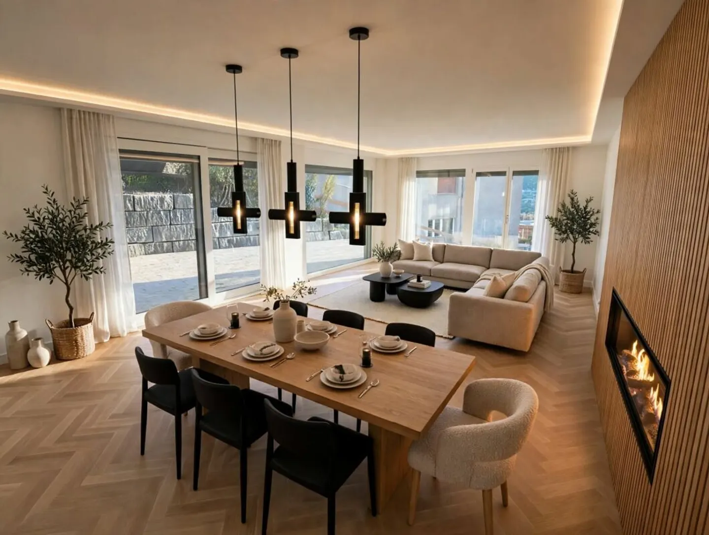 Appartamento al piano terra unico con vista alpina a Brig e grande terrazza solare - Foto 3 di 13