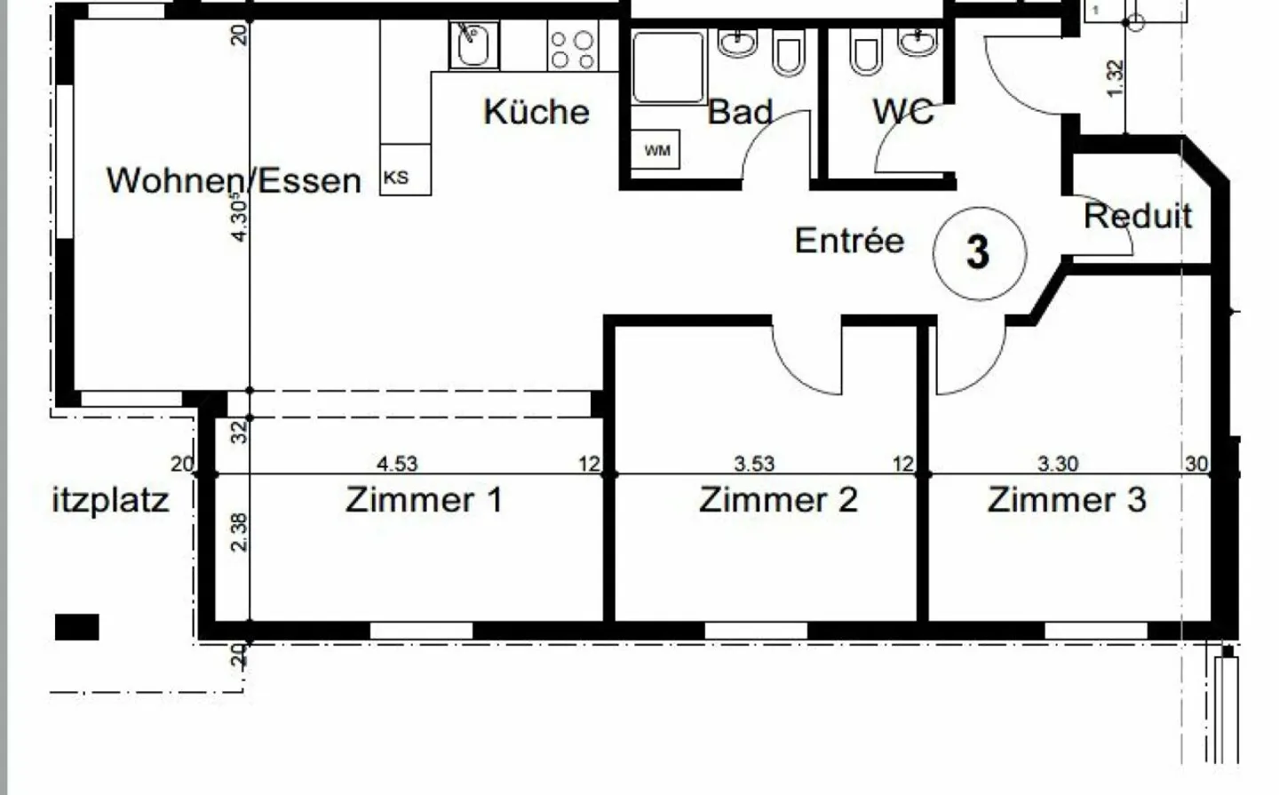 Renovierte 3.0 Zimmer-Wohnung - Foto 8 von 8