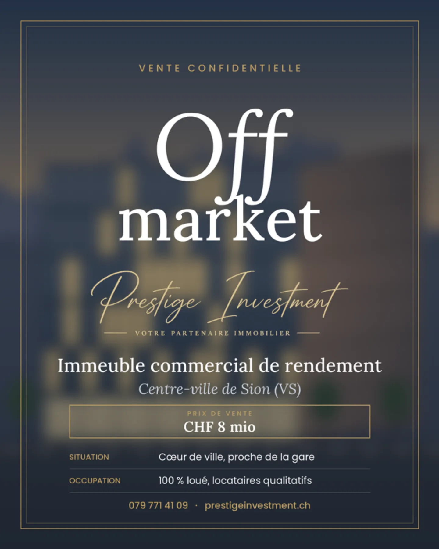 OFF MARKET | Renditeobjekt, Sion (VS) - Foto 1 von 1