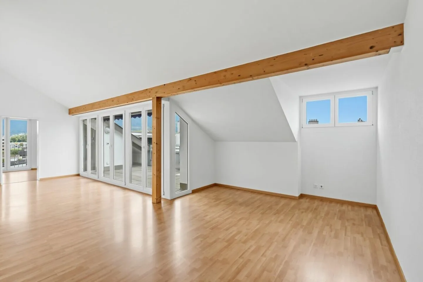 Bright 3.5-room attic apartment with terrace &amp; panoramic views - Photo 3 of 13