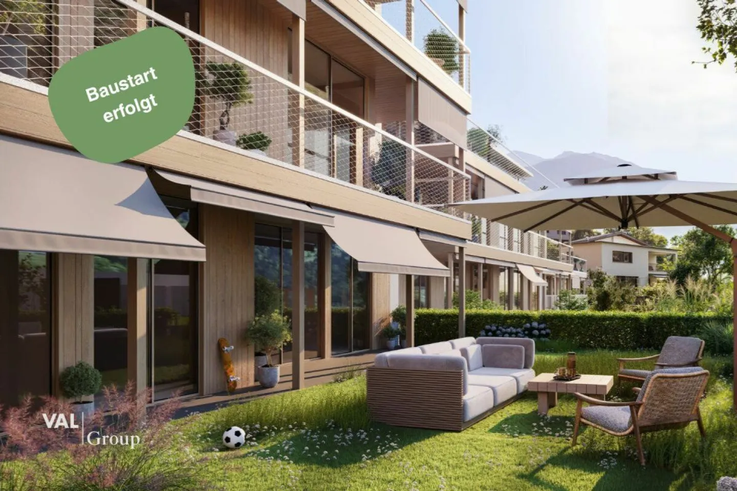Modern 3.5 room apartment in elevated location with a view of the Rhone Valley - Photo 1 of 12
