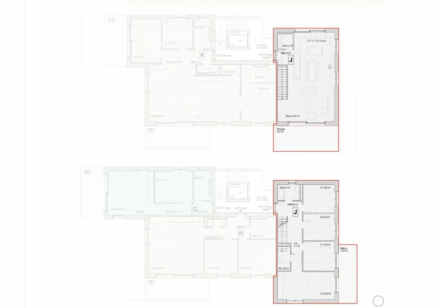 Les Carrels - Appartamento Duplex 5.5 stanze Lotto 9/J - Foto 9 di 9