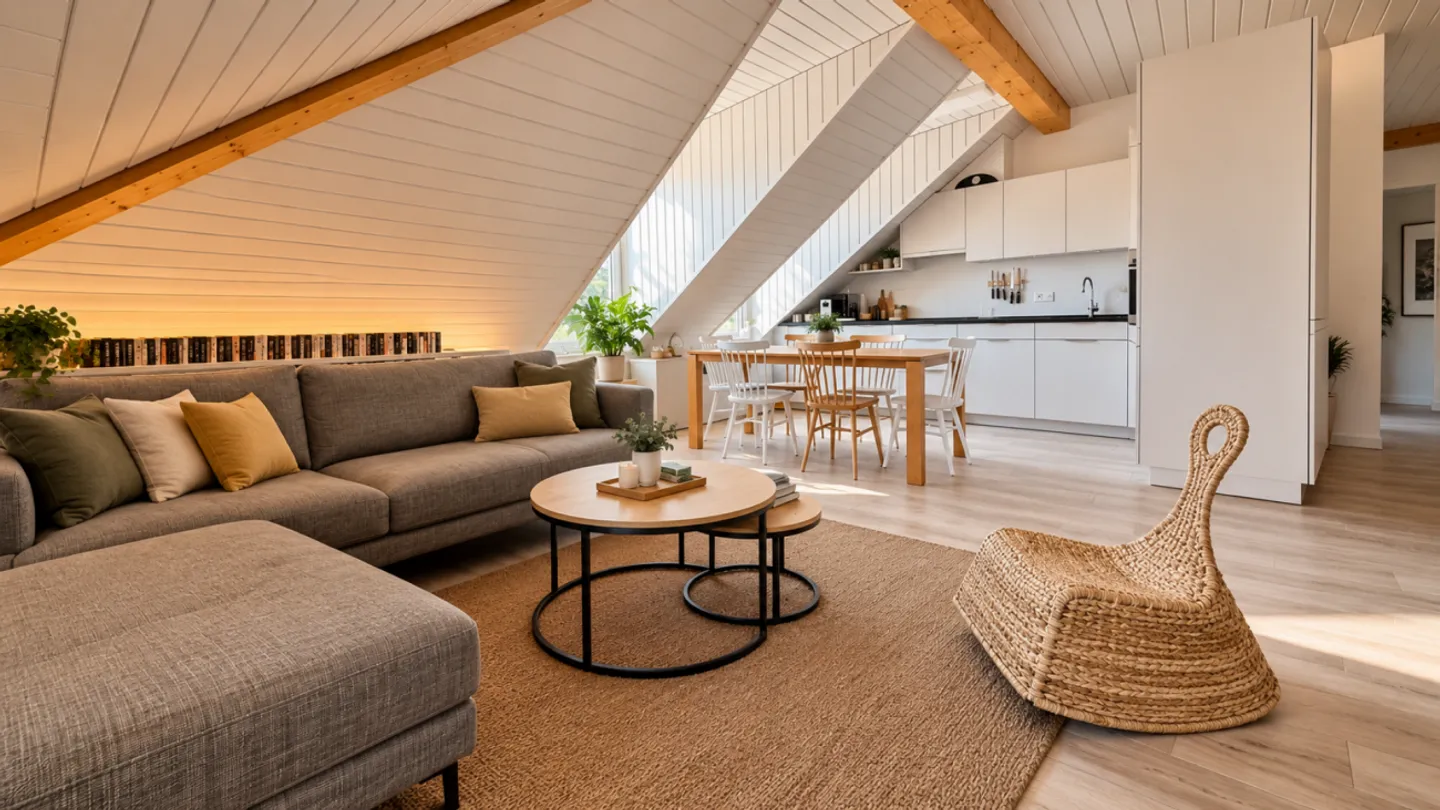 Magnificent and spacious 4.5 room attic in the center of Orbe - Photo 1 of 13