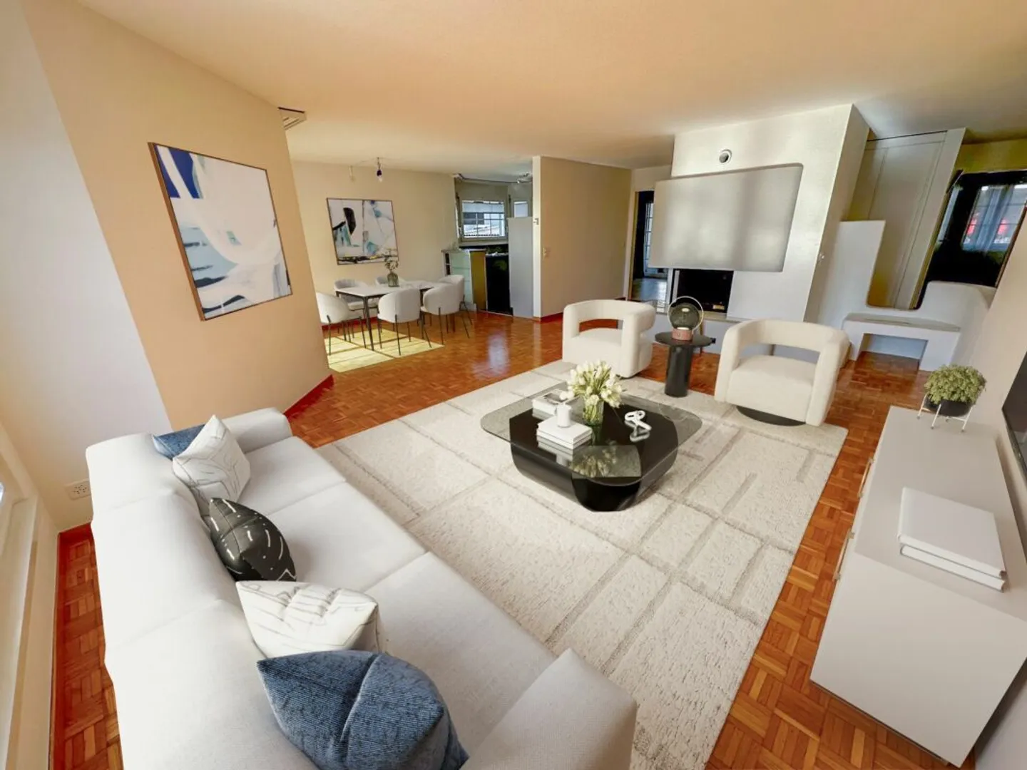 Appartement en rez-de-chaussée lumineux de 5,5 pièces avec beaucoup de confort de vie - Photo 3 sur 13