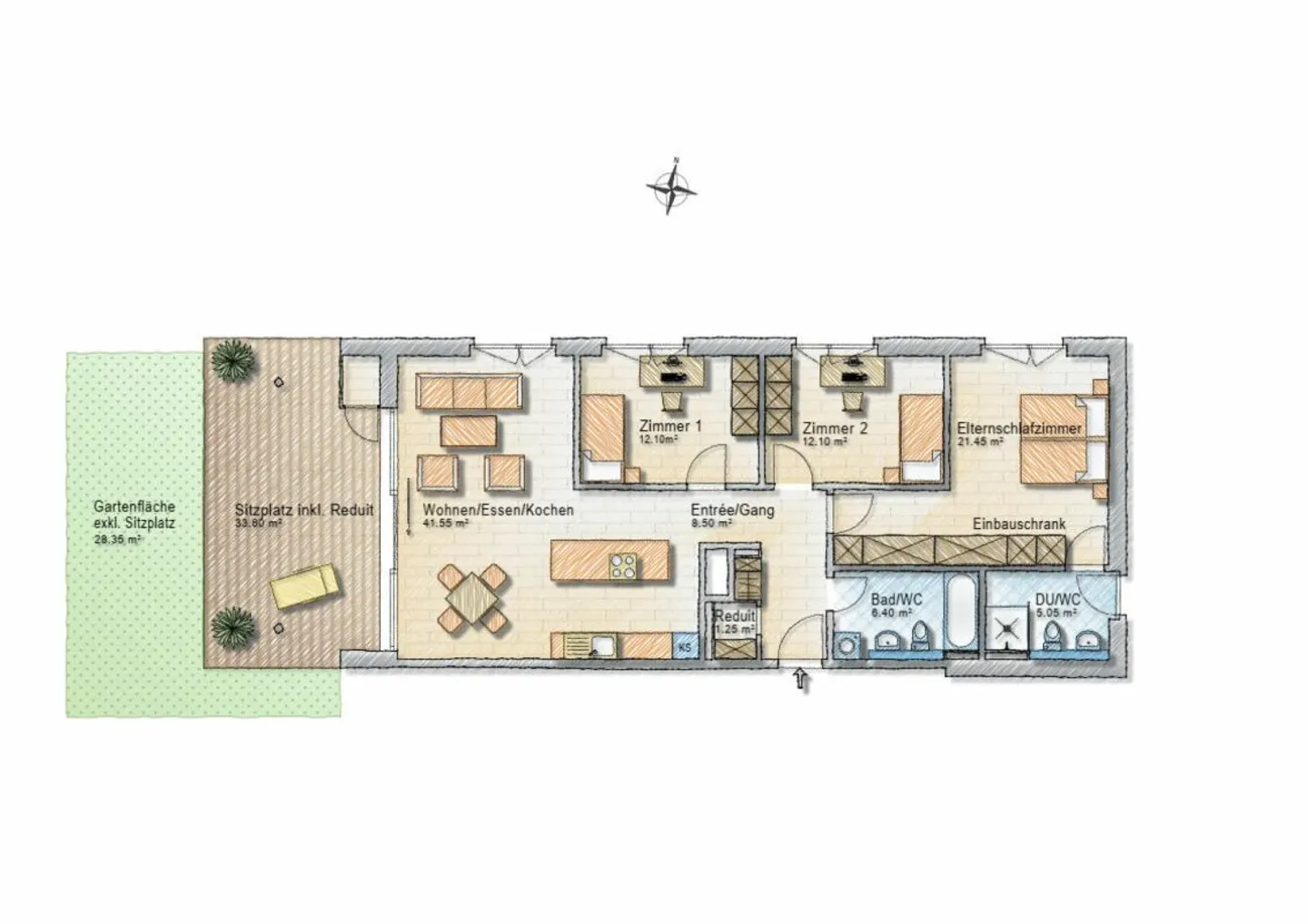 Moderne Gartenwohnung mit komfort in modernem Mehrfamilienhaus - Foto 8 di 8