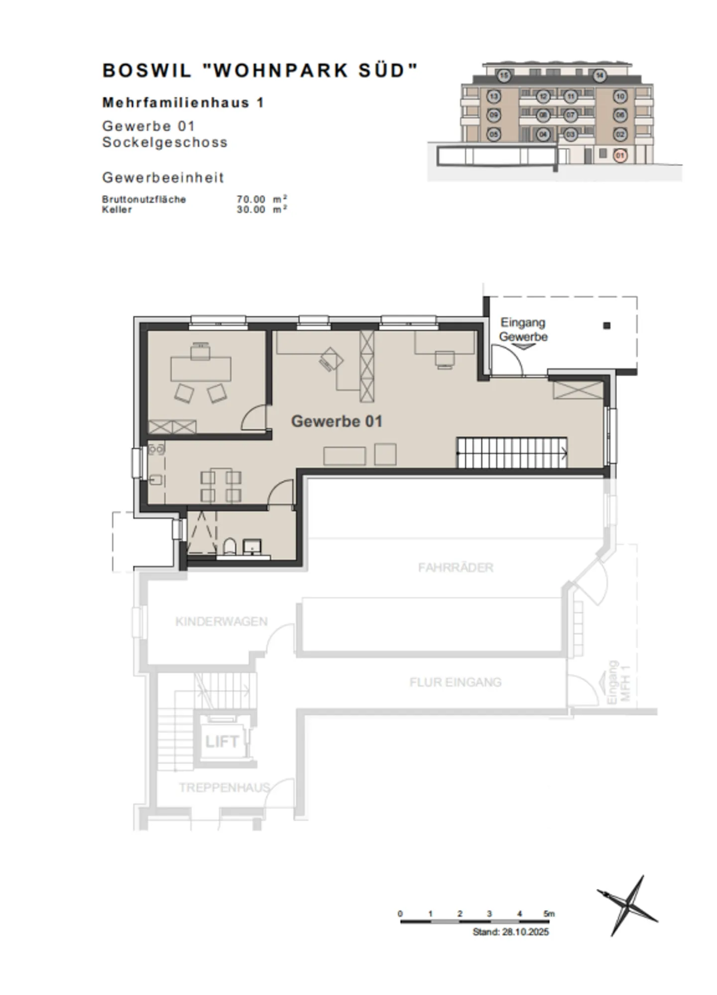 PARC RÉSIDENTIEL SUD; Espace commercial avec archive - Photo 4 sur 5