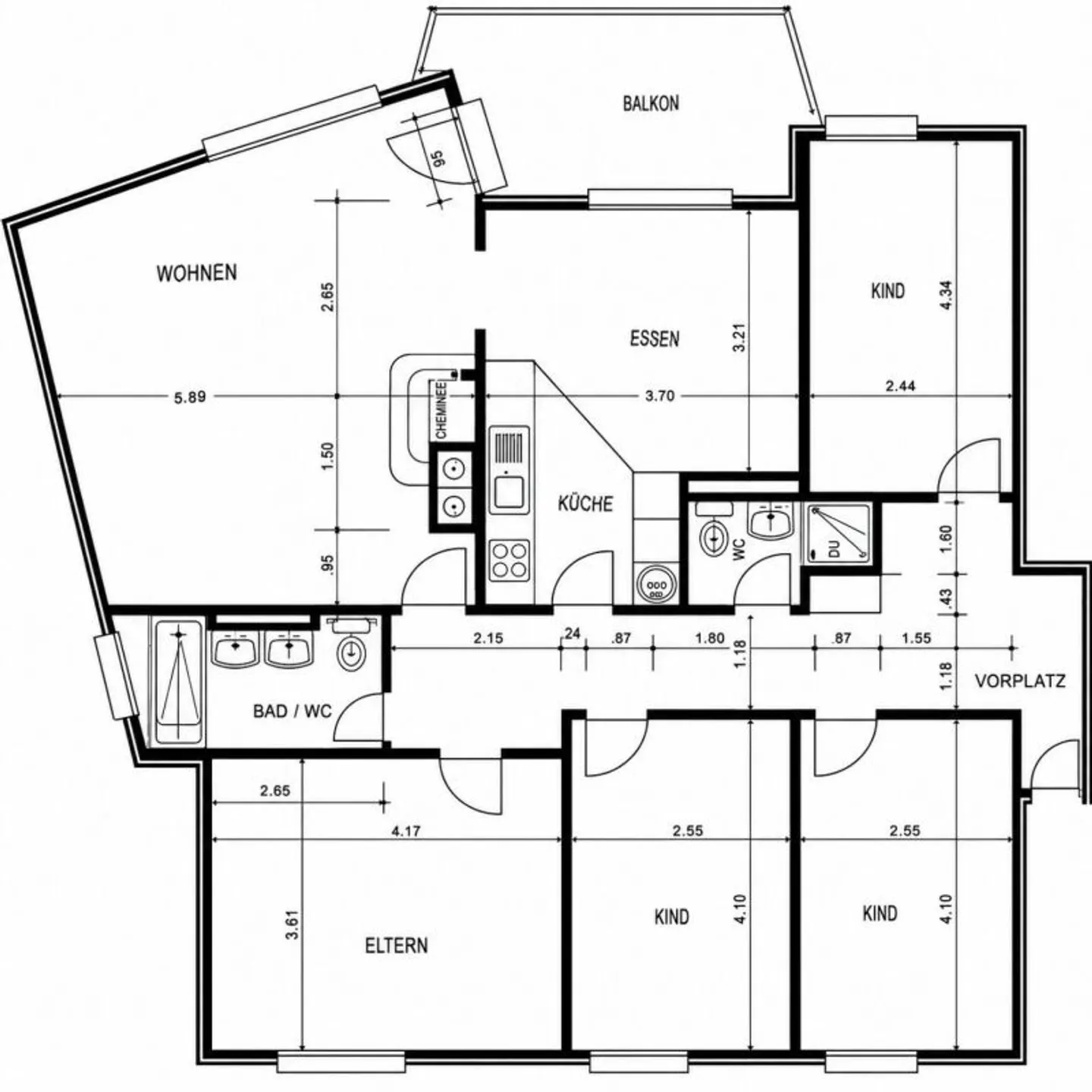 Spacious 5.5-room apartment with fireplace and sunny balcony - Photo 12 of 13