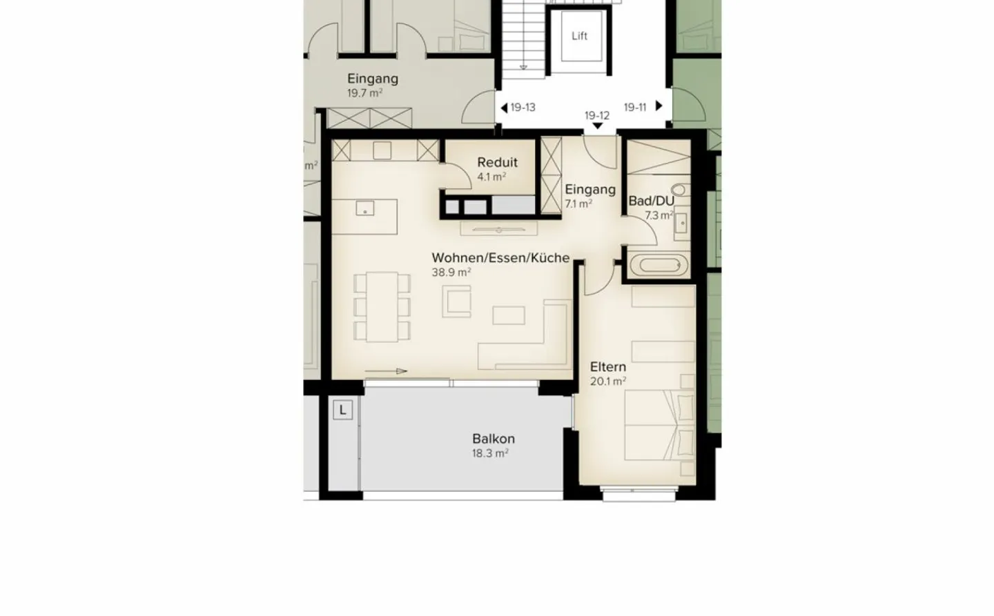 Modernes 2.5-Zimmer-Apartment - Foto 9 von 12