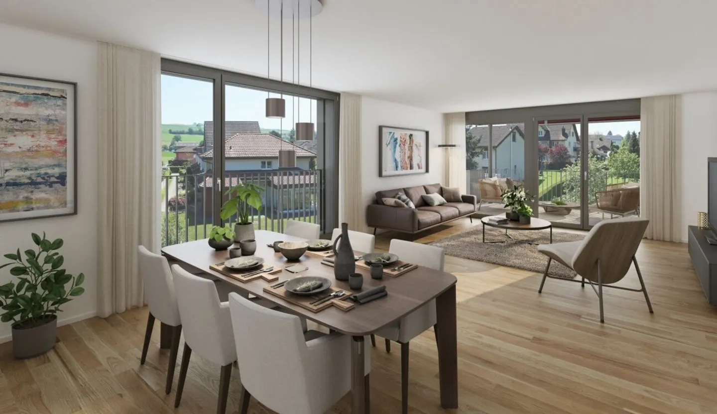 Appartamenti moderni di nuova costruzione a Fahrwangen - in posizione tranquilla + vicino al centro - Foto 4 di 5