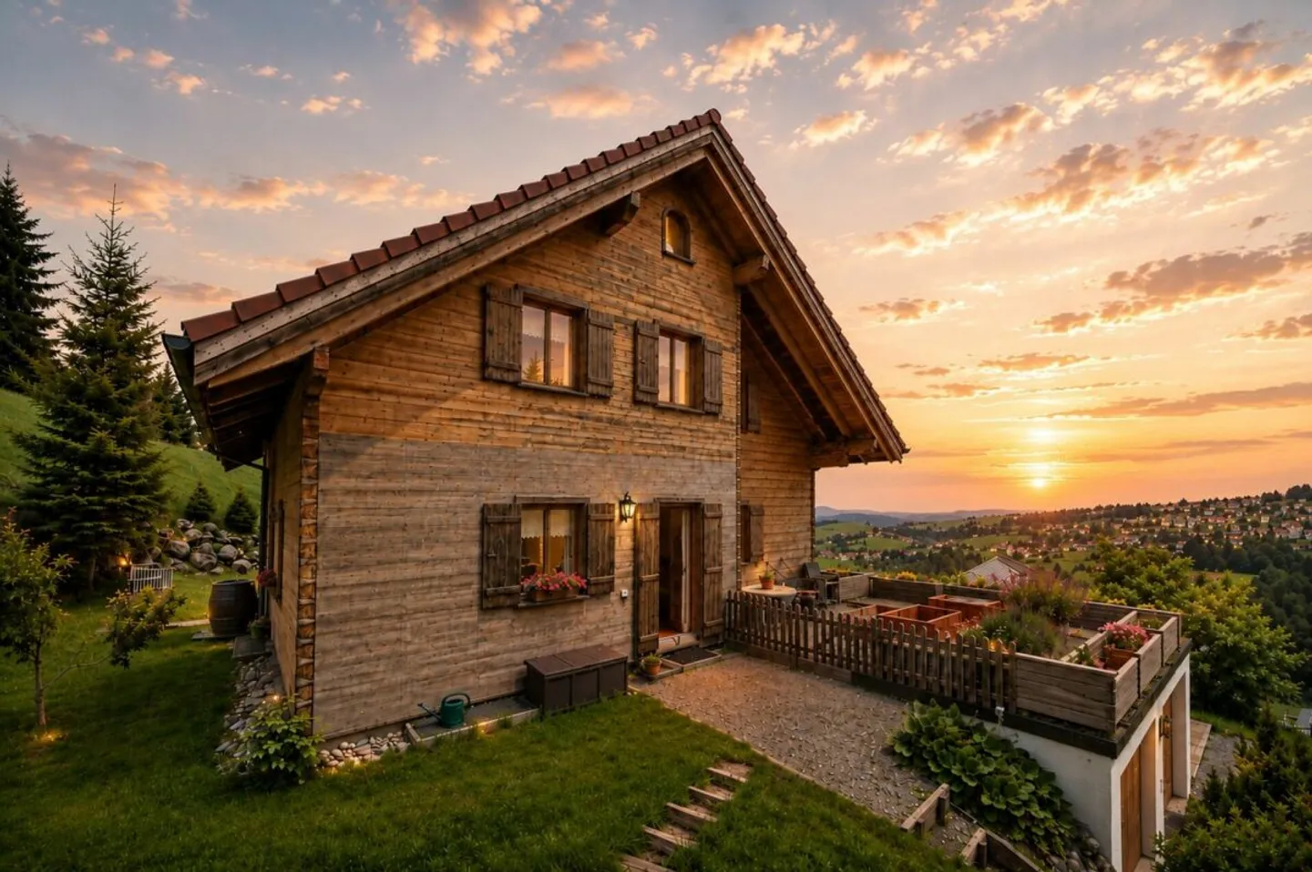 Maison en bois massif unique provenant du bois de lune - vivre sainement avec vue sur la montagne et de nombreuses possibilités d'utilisation - Photo 1 sur 13