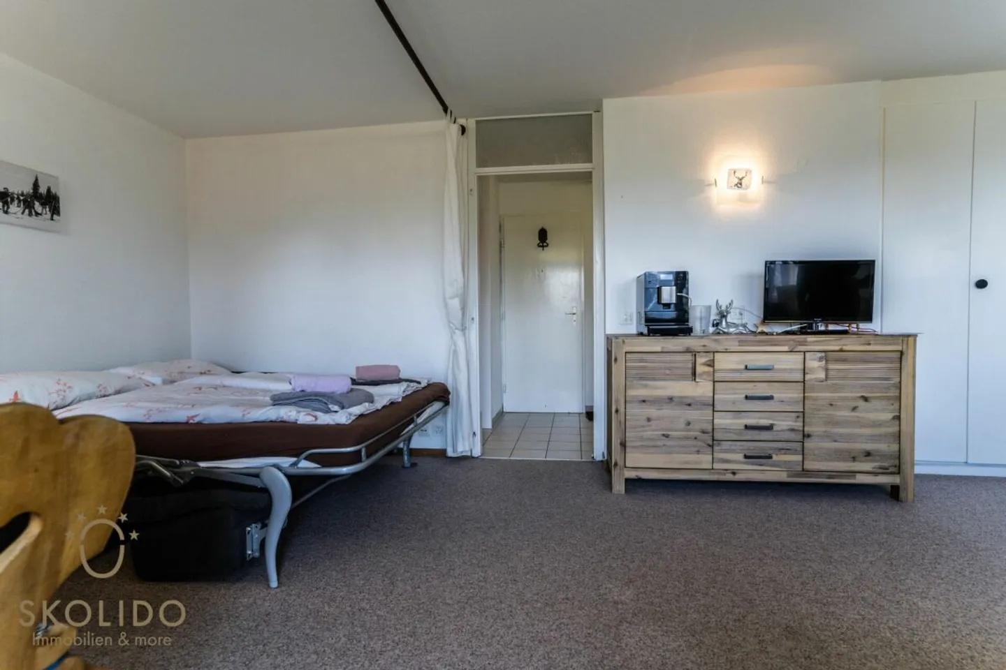Grosses Studio-Apartment mit unverbaubarem Weitblick in der Aletscharena - Photo 9 sur 13