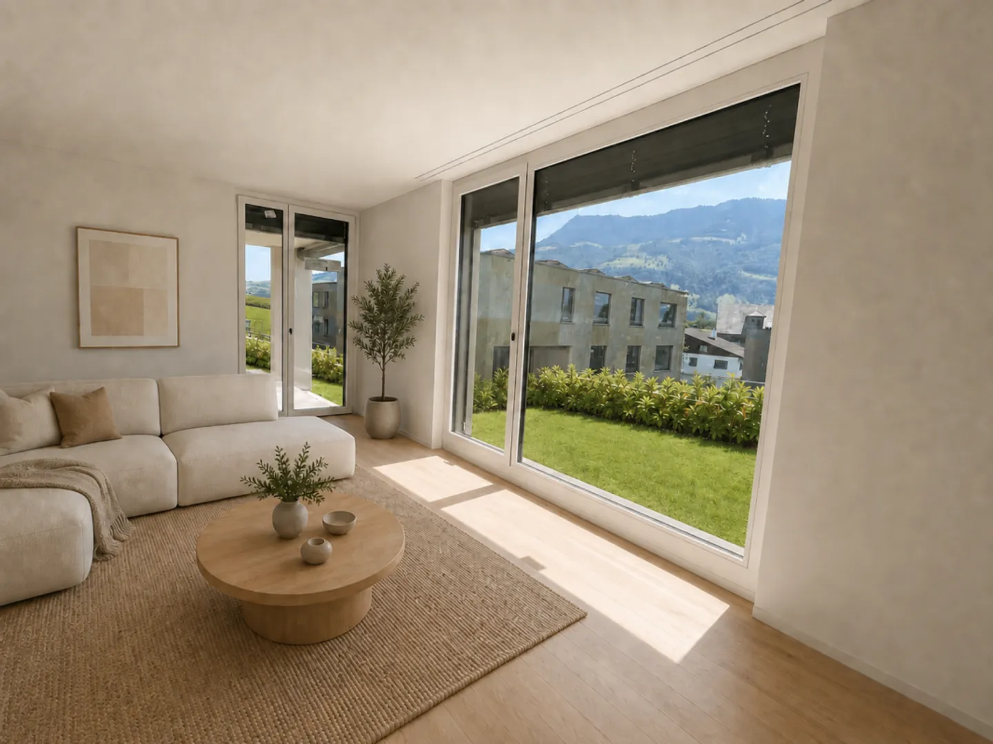 Appartement de jardin spacieux de 3,5 pièces en première occupation avec terrasse et espace vert idyllique - Photo 1 sur 7