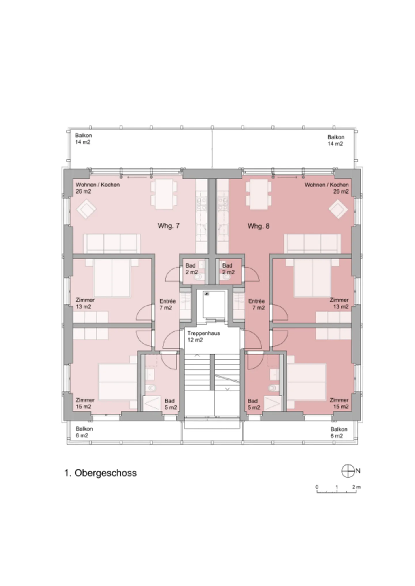 3.5 Zimmer-Neubaumietwohnung Nr. 7 im 1. OG - Photo 6 of 8