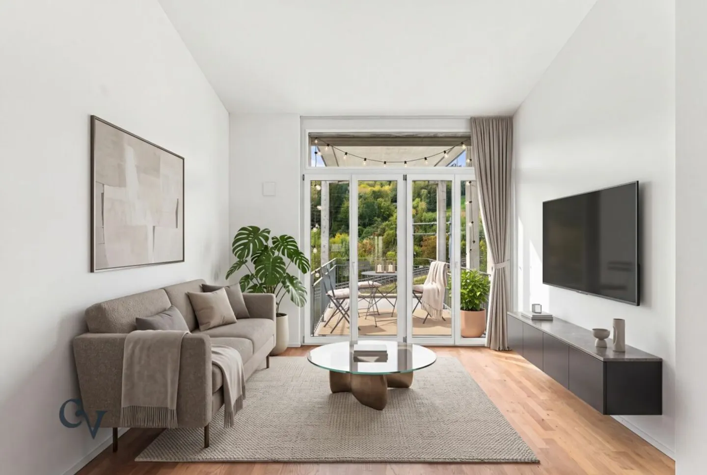 Habitat approuvé par la banque avec vue - moderne appartement d'angle 2.5 pièces dans la verdure - Photo 1 sur 13