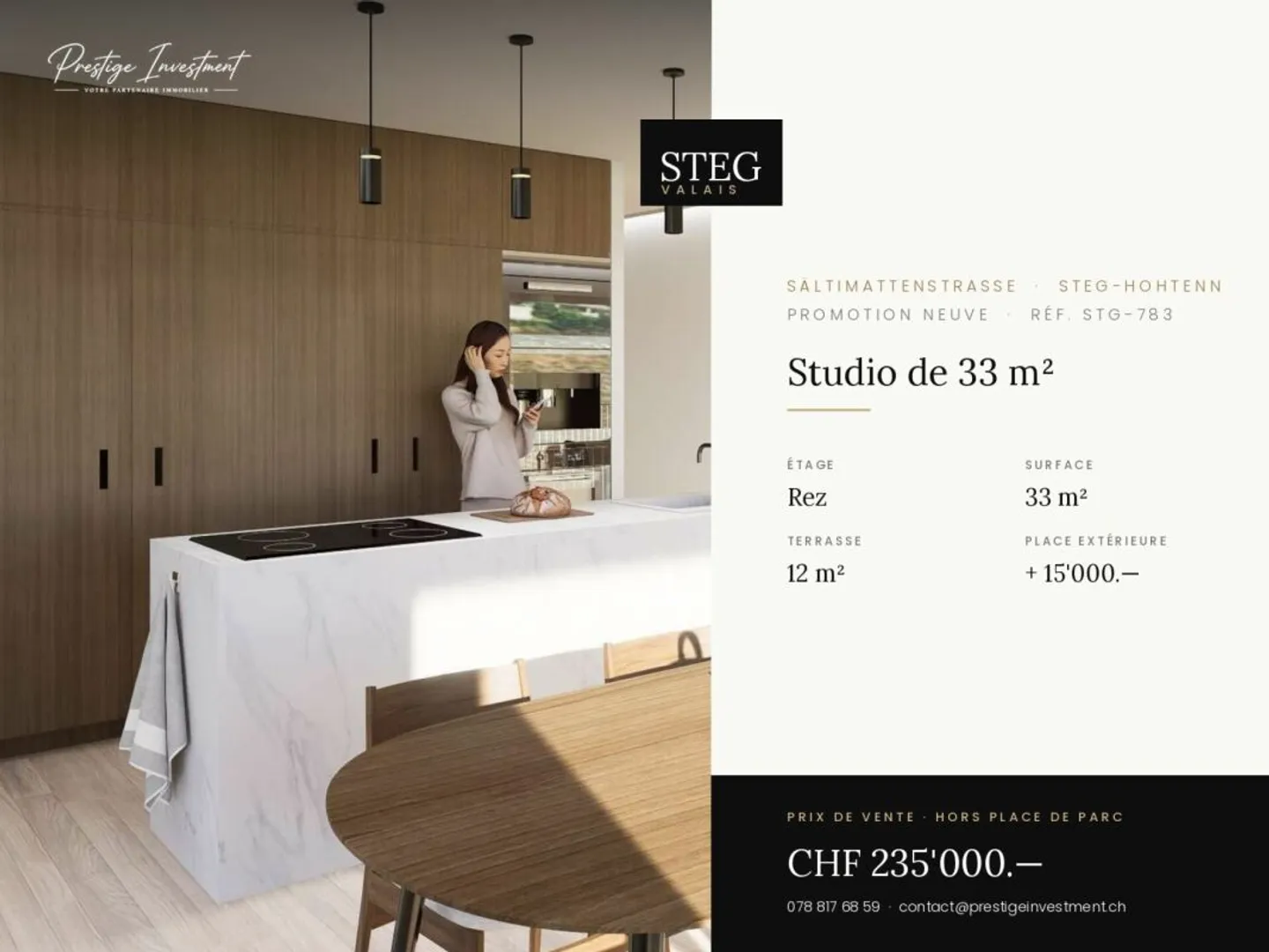 STG-783 ? Studio de plain-pied, terrasse, CHF 235'000.-- - Foto 1 di 5