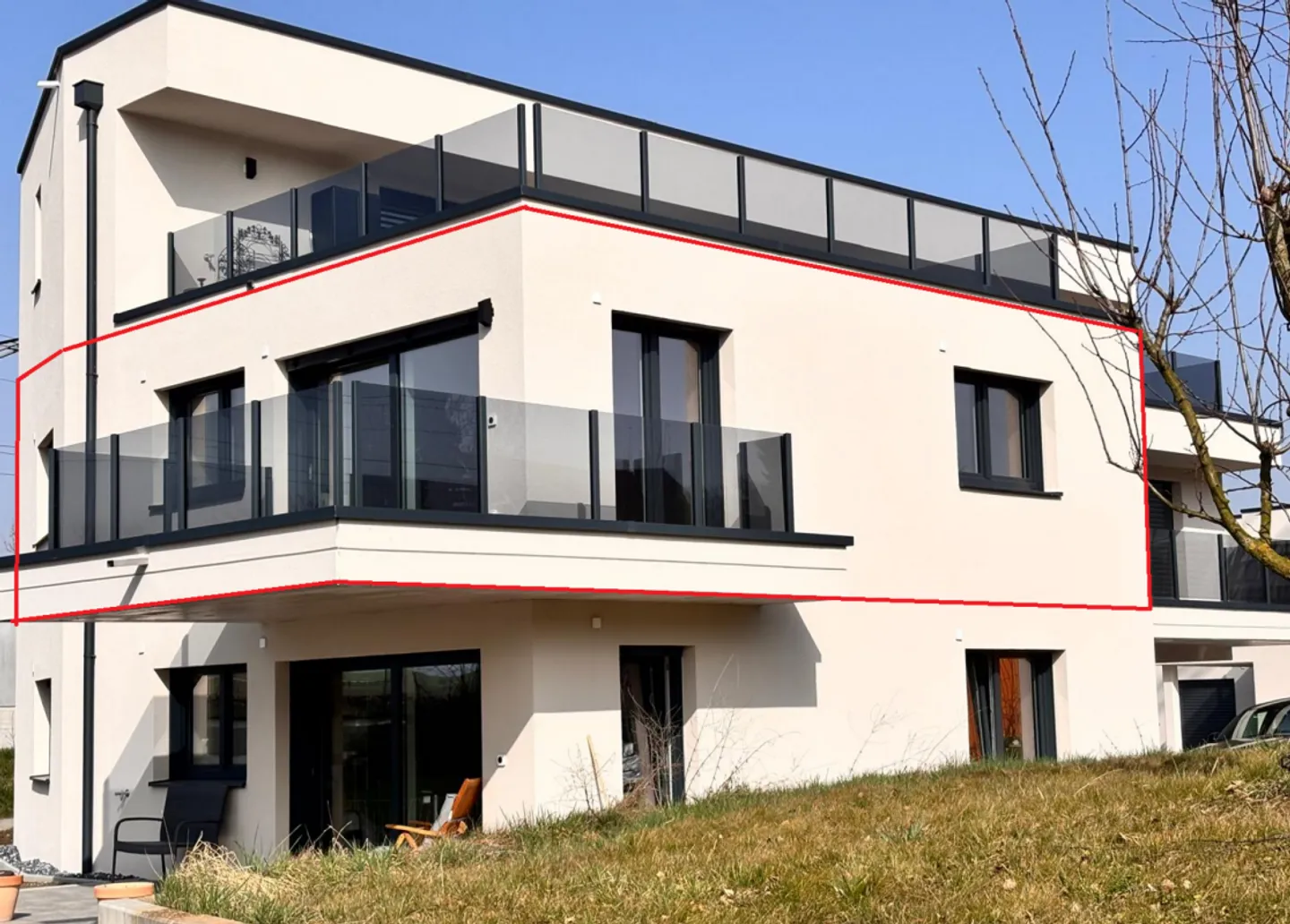 Moderne 3.5-Zimmer-Neubauwohnung mit stilvoller LED-Ambientebeleuchtung und sonnigem Balkon - Photo 8 of 8