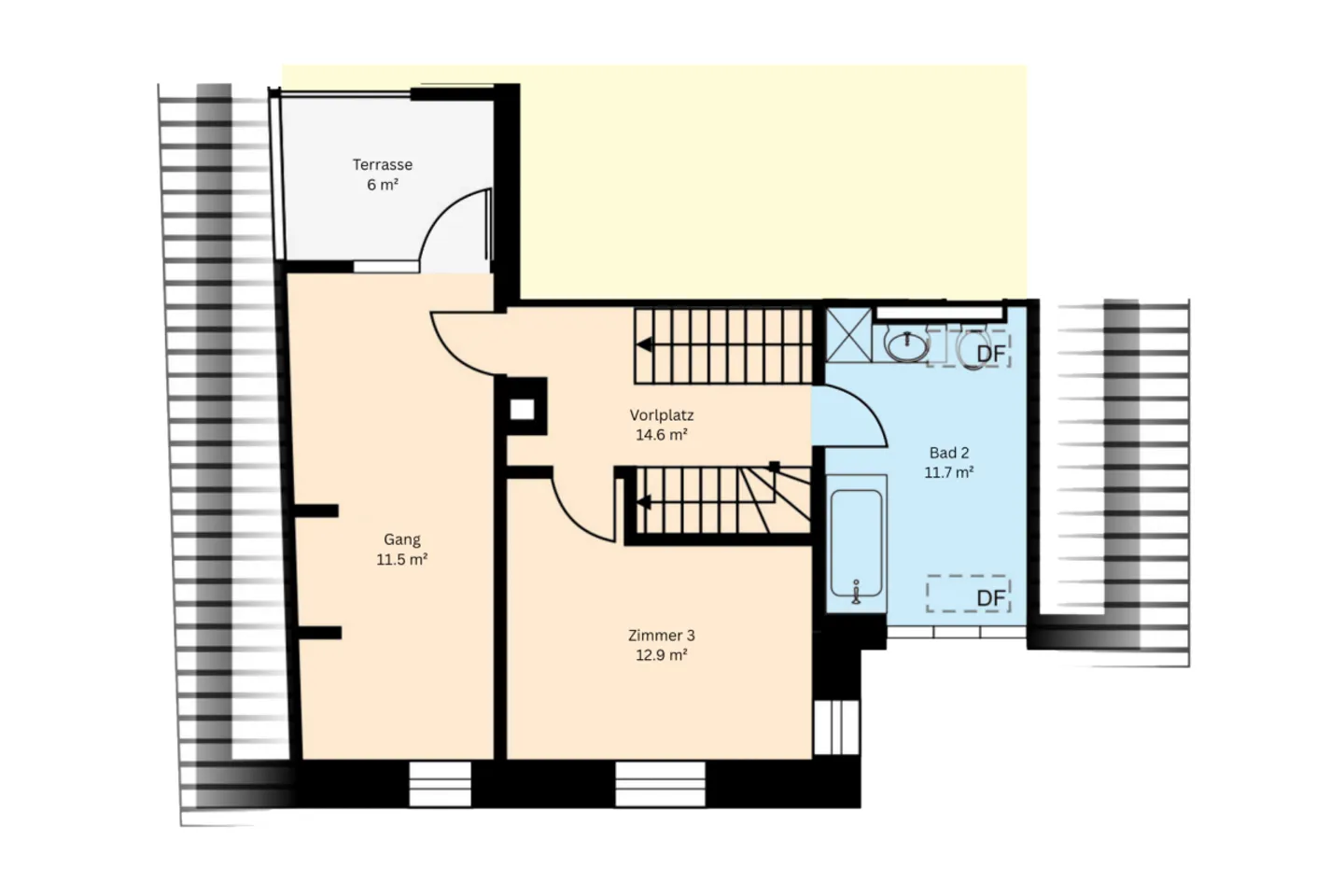 Trois étages d'espace - Maisonette avec terrasse au nouveau centre - Photo 4 sur 6