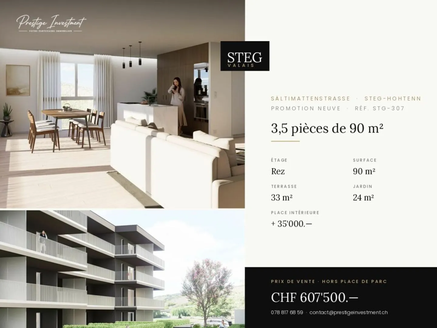 STG-307 ? 3,5 pièces de 90 m², rez, CHF 607'500.-- - Photo 1 of 5
