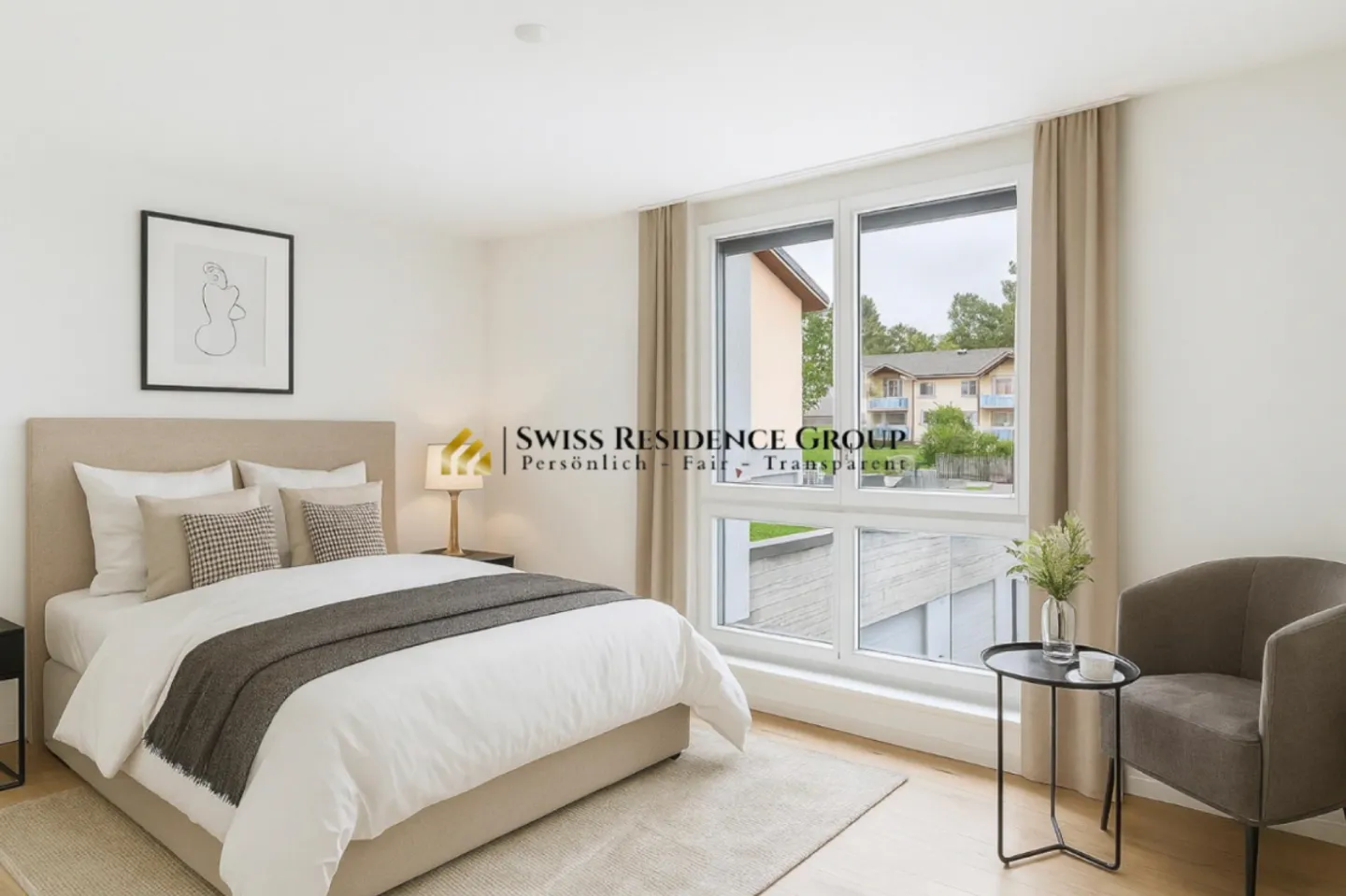 Elegante appartamento di 3.5 locali con cucina di design, pavimento in marmo &amp; due bagni - Foto 5 di 12