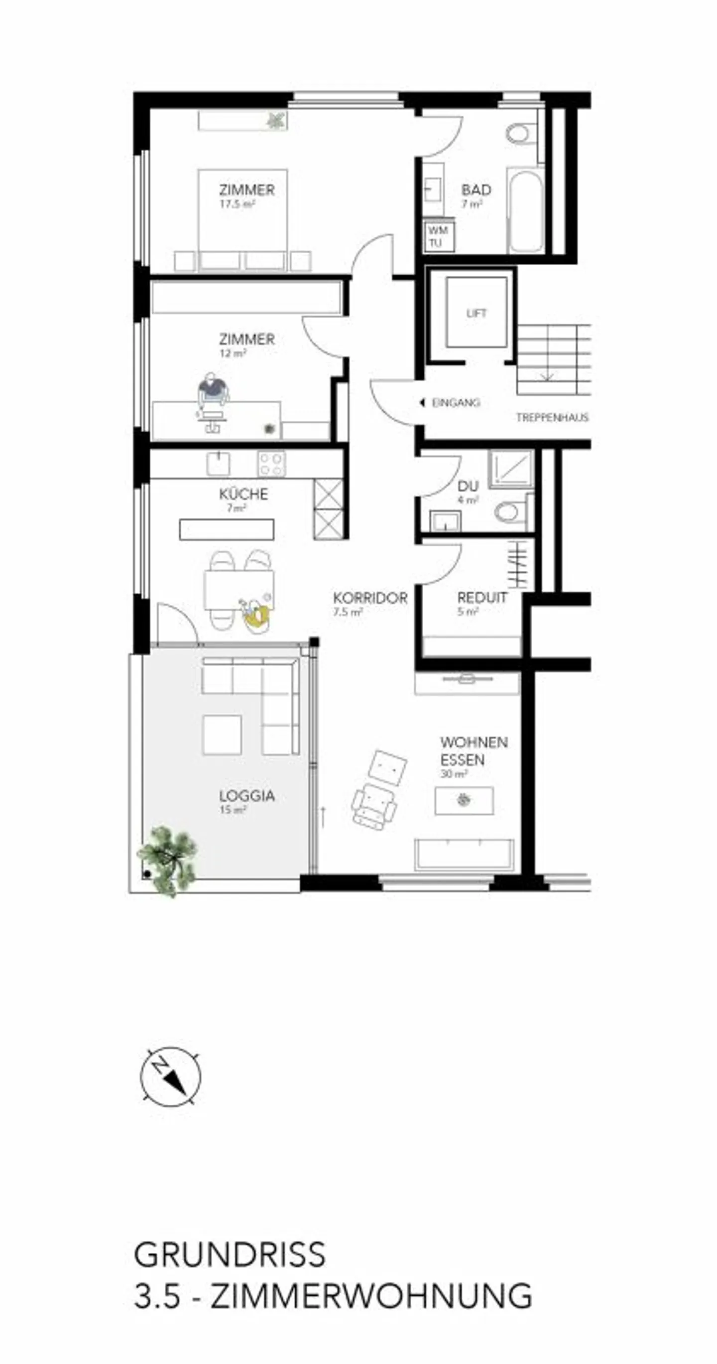 Helle 3.5-Zimmerwohnung mit Aussicht - Foto 11 von 11