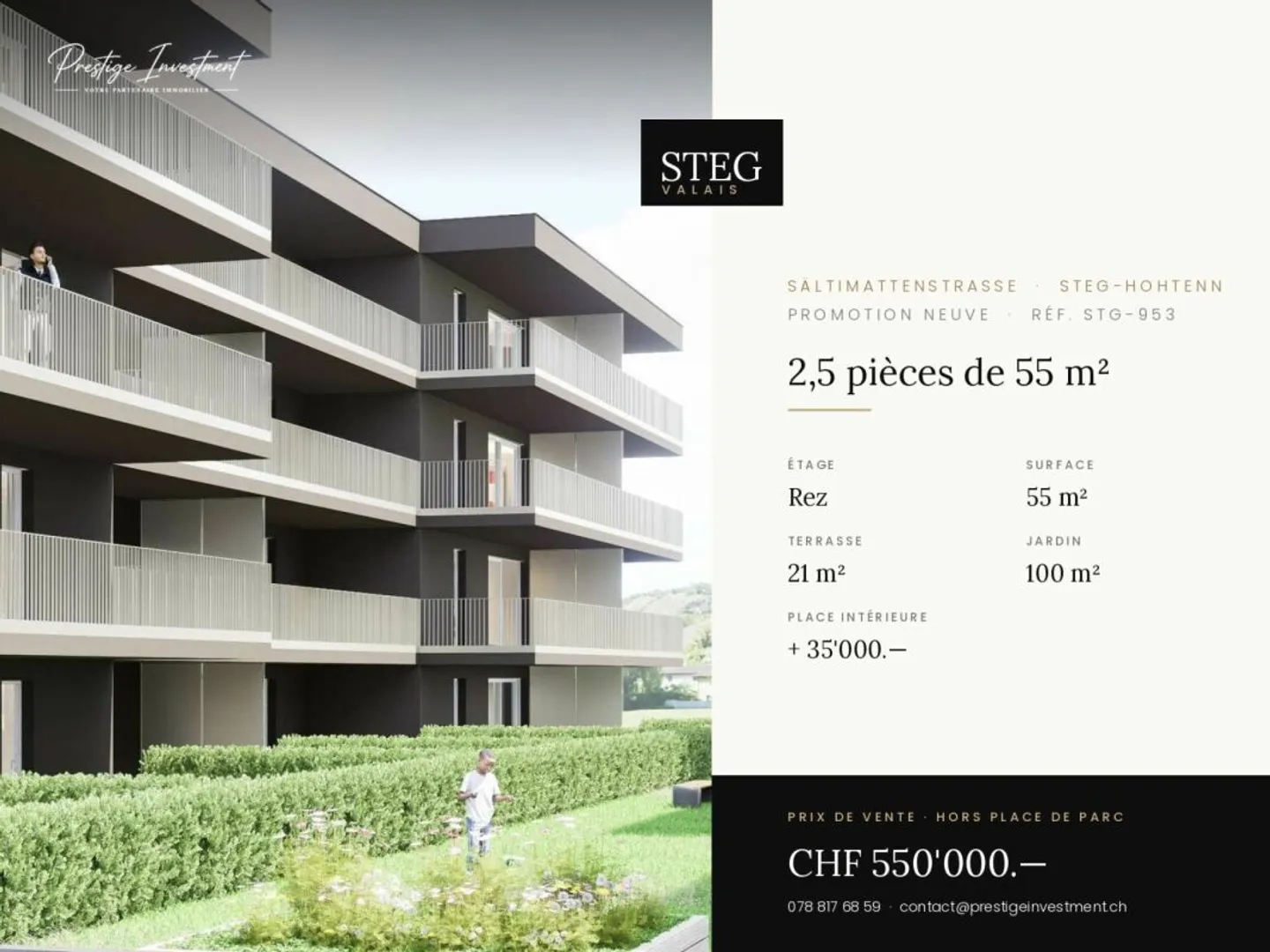 STG-953 ? 2,5 pièces de 55 m², rez, CHF 550'000.-- - Photo 1 of 5