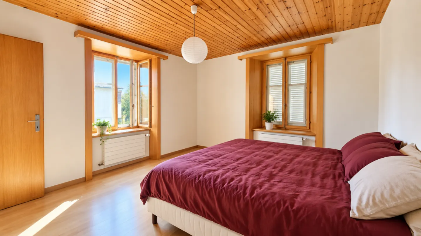 Schöne 2-Zimmer-Wohnung im Herzen von La Brévine - Foto 6 von 7