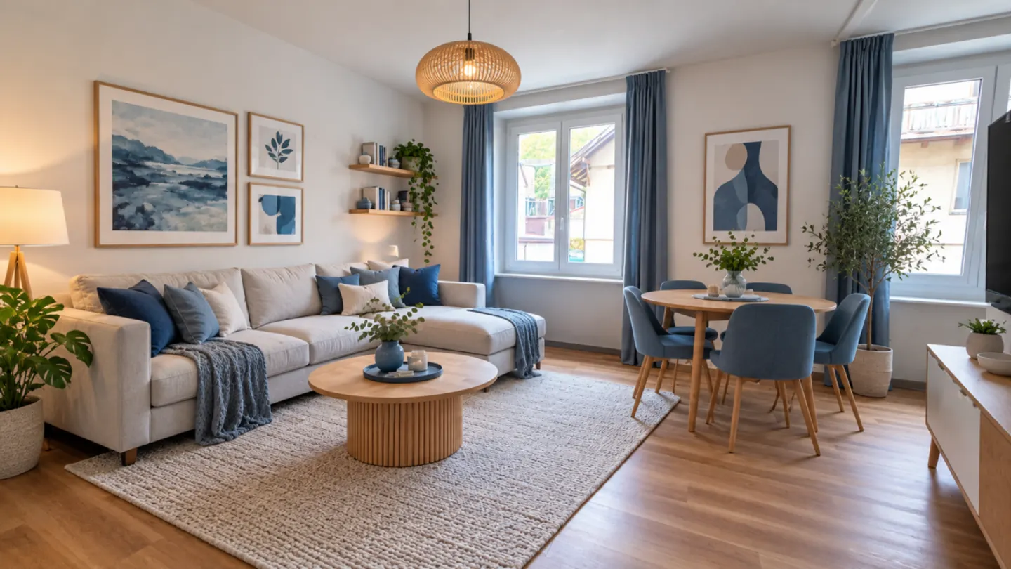 Charmant appartement de 3 pièces au rez supérieur avec fibre optique - Foto 4 von 8