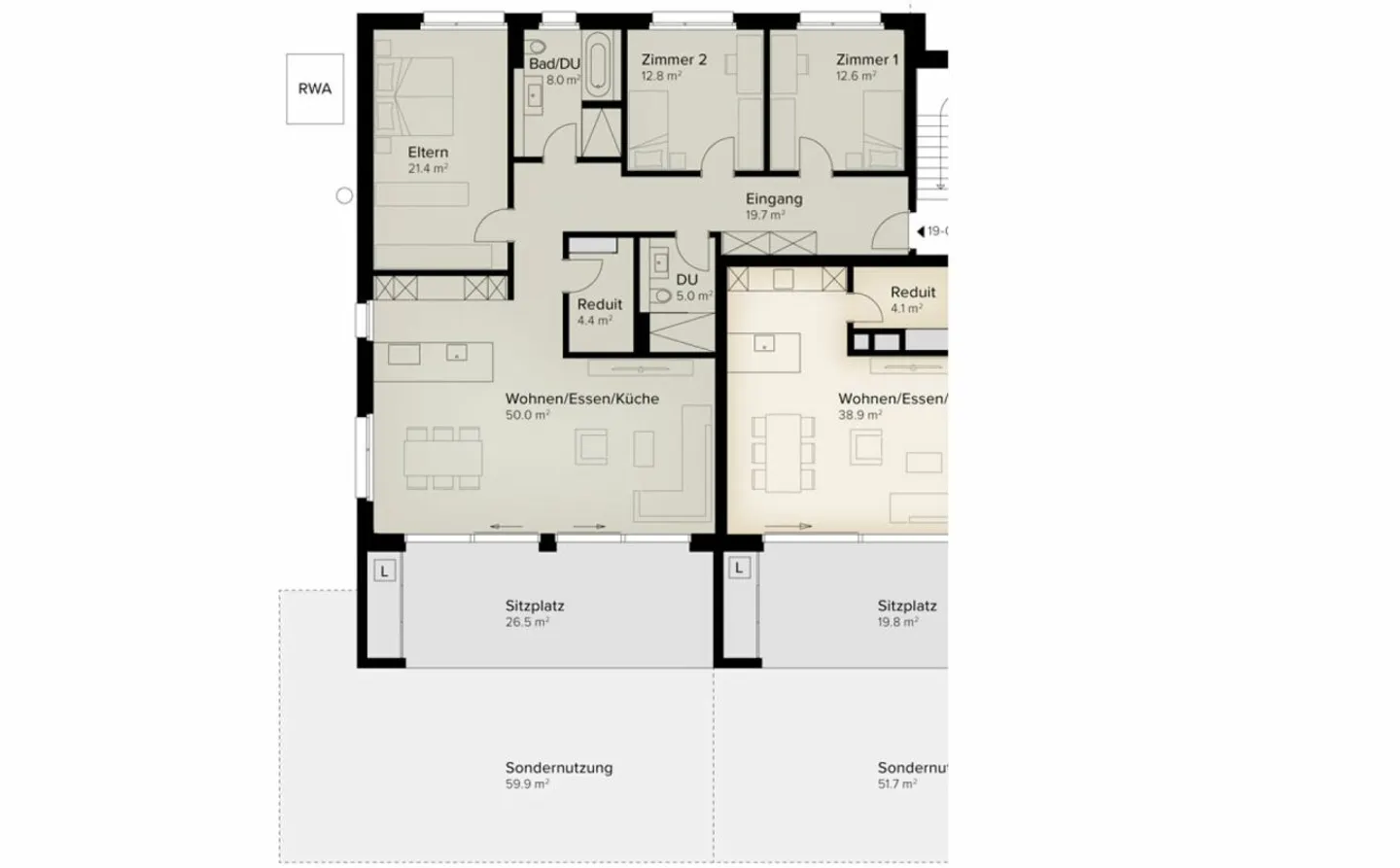 176 m² | 4.5-Zi.-Wohnung im EG | Erstbezug - Photo 9 of 12