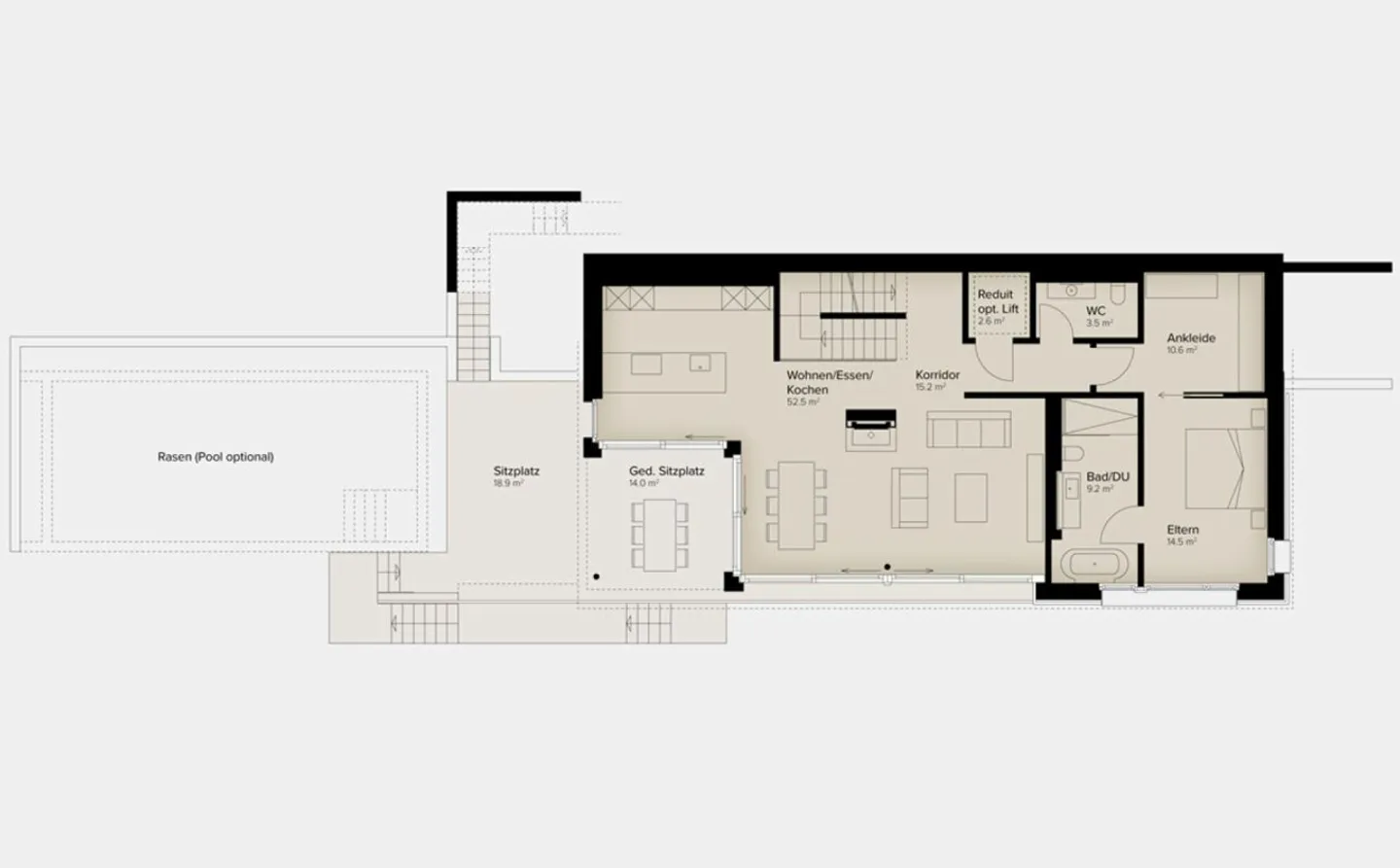 323 m² | Luxuriöses 6.5-Zimmer-Einfamilienhaus mit Pool - Foto 13 di 13