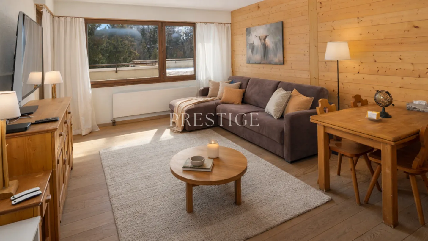Renovierte 2½-Zimmer-Wohnung im Herzen von Crans - Foto 1 von 13