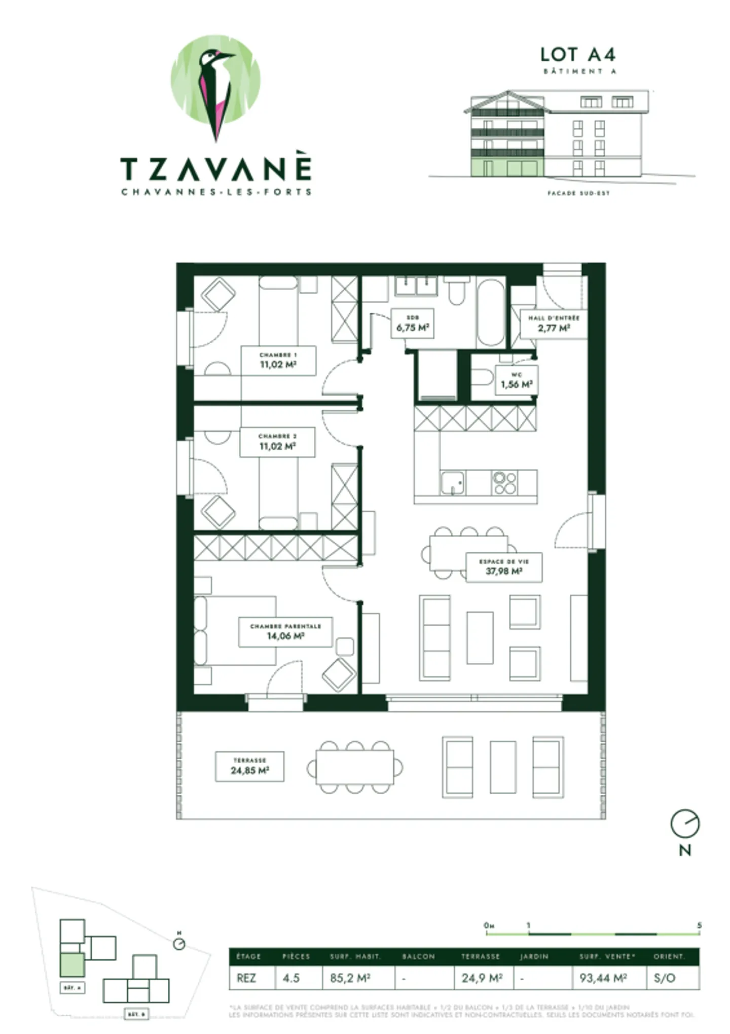 4.5 rooms on the ground floor with large terrace and garden of over 70 m2 - Photo 2 of 13
