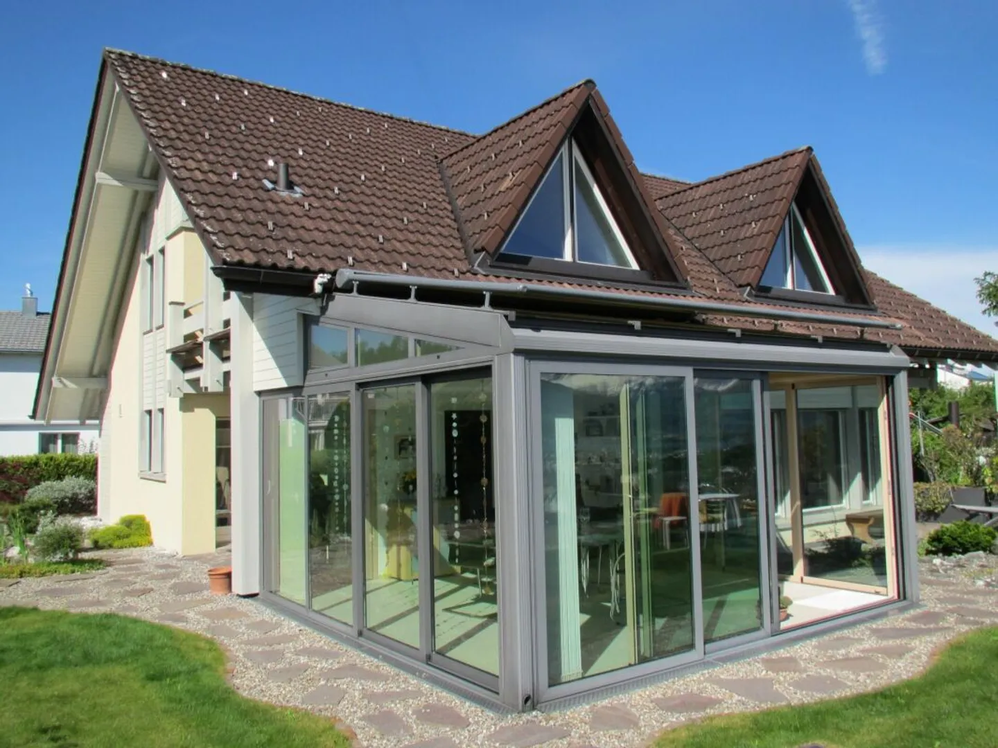 LA VUE - Maison individuelle dans un emplacement exclusif avec vue imprenable sur le lac et les montagnes - Photo 5 sur 9