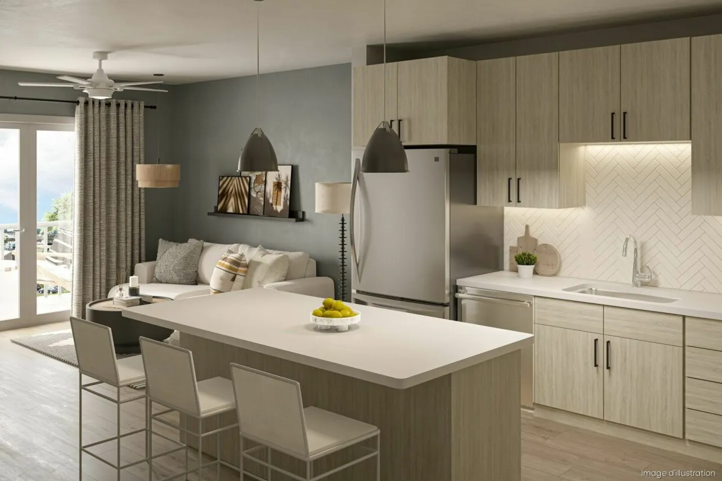 Neues 2,5-Zimmer-Penthouse Aproz mit 23 m² Südterrasse - Foto 1 von 4