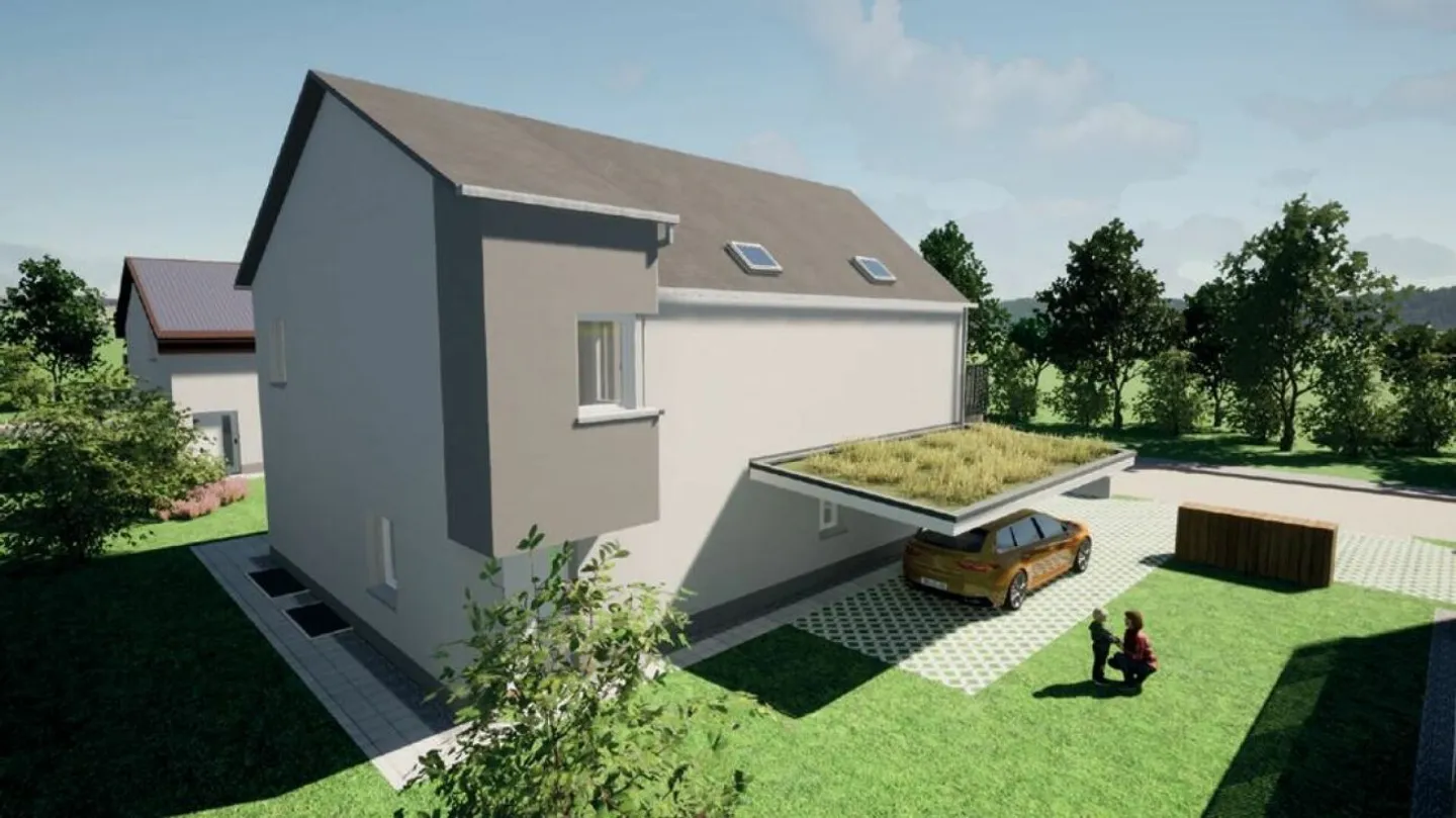 Maison individuelle moderne avec 6,5 pièces, carport et place de parking - Photo 4 sur 6