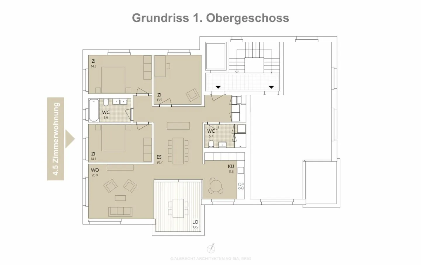 Nuovo progetto di costruzione Orttoli - appartamento di 4.5 locali, 1° piano - occupazione entro inizio 2027 - Foto 7 di 9