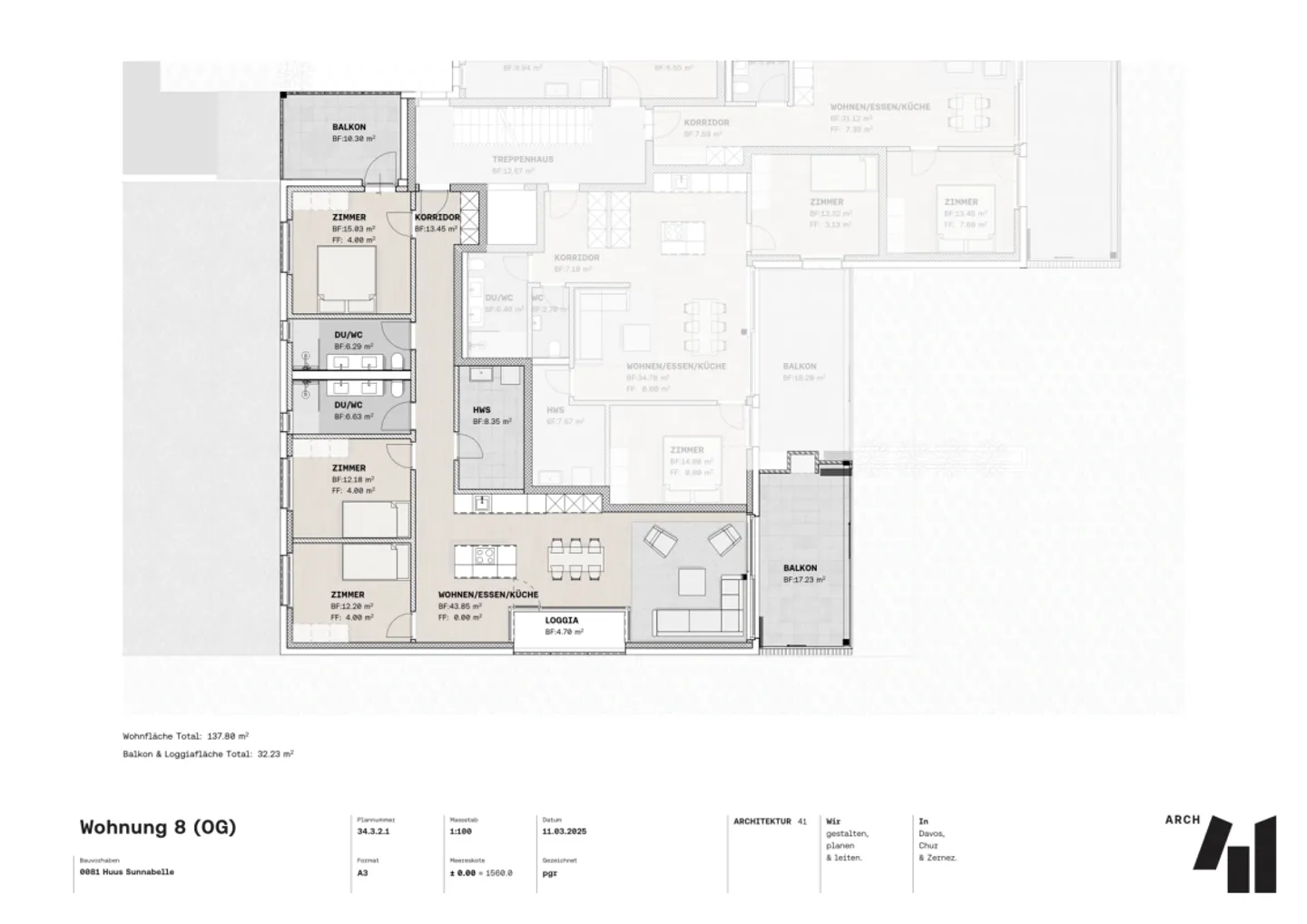 Modernes Apartment mit Grünblick - Foto 4 von 6