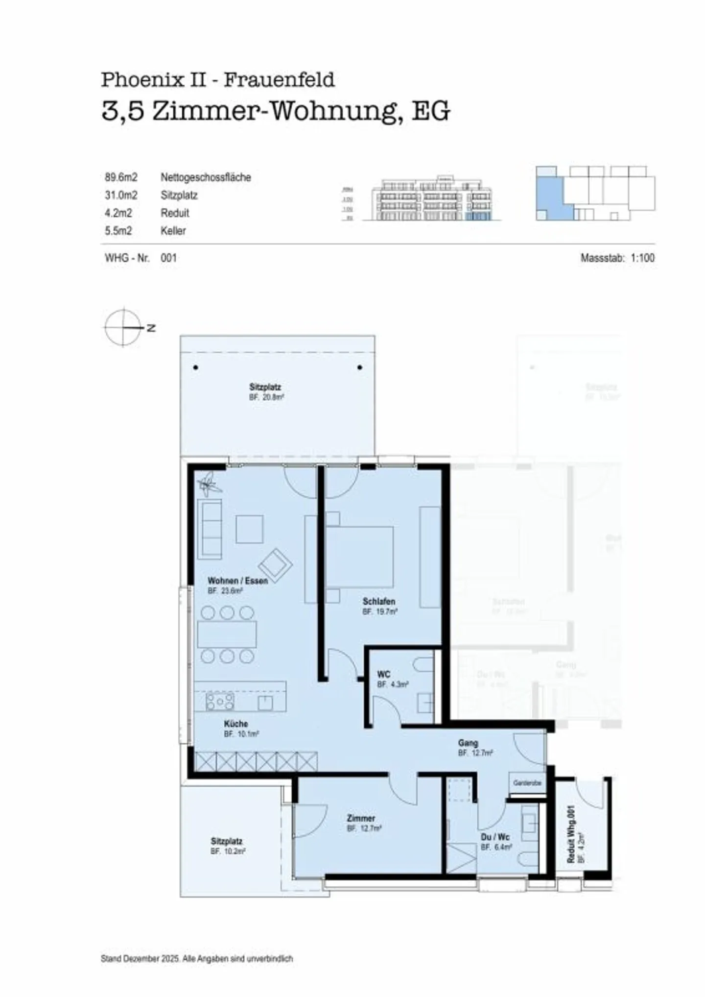 First occupancy - Modern 3½ room apartment in a quiet neighborhood - Photo 5 of 5