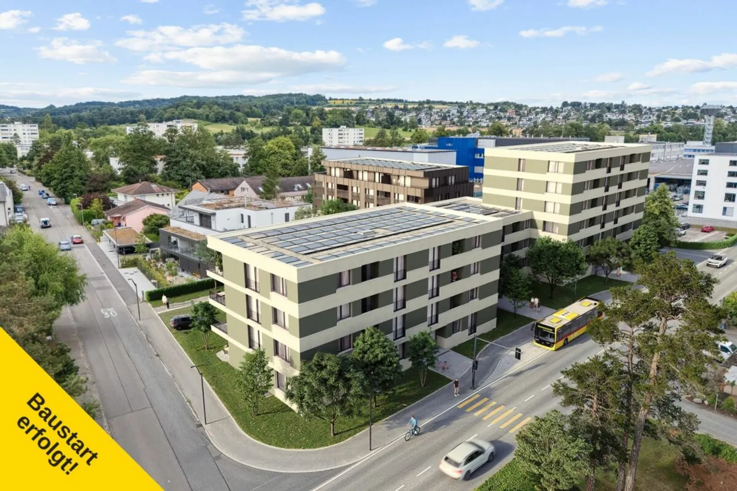 3.5 Zimmer Attikawohnung mit 105 qm Wohnfläche und  35 qm Terrasse - Photo 1 of 8