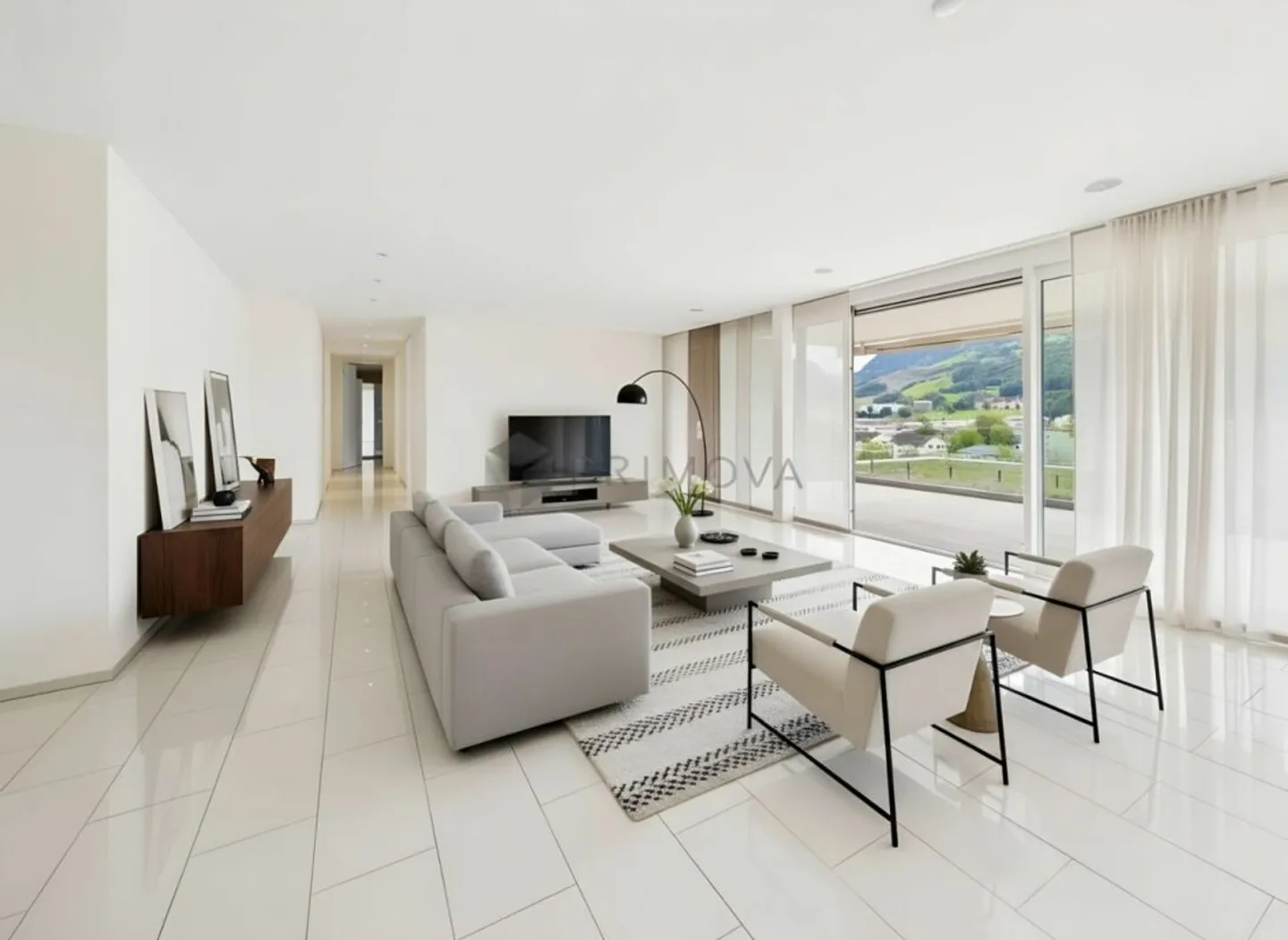 Luxurious terrace apartment with garden and panoramic view of the mountains and the lake! - Photo 6 of 13