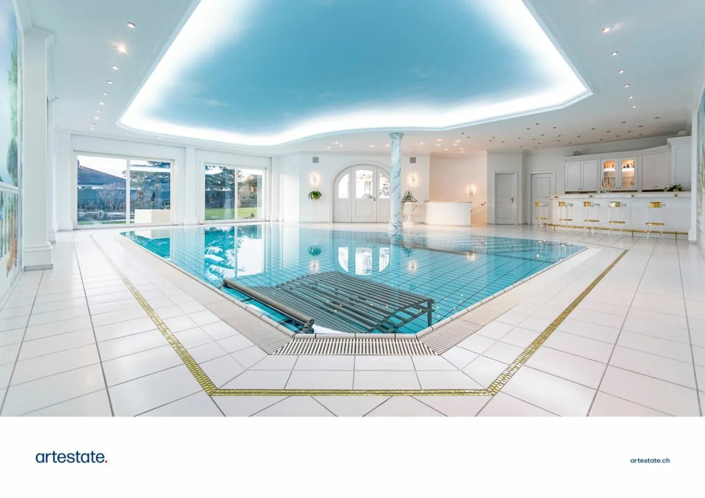 Villa de campagne luxueuse avec piscine intérieure et étang de baignade - Photo 6 sur 10