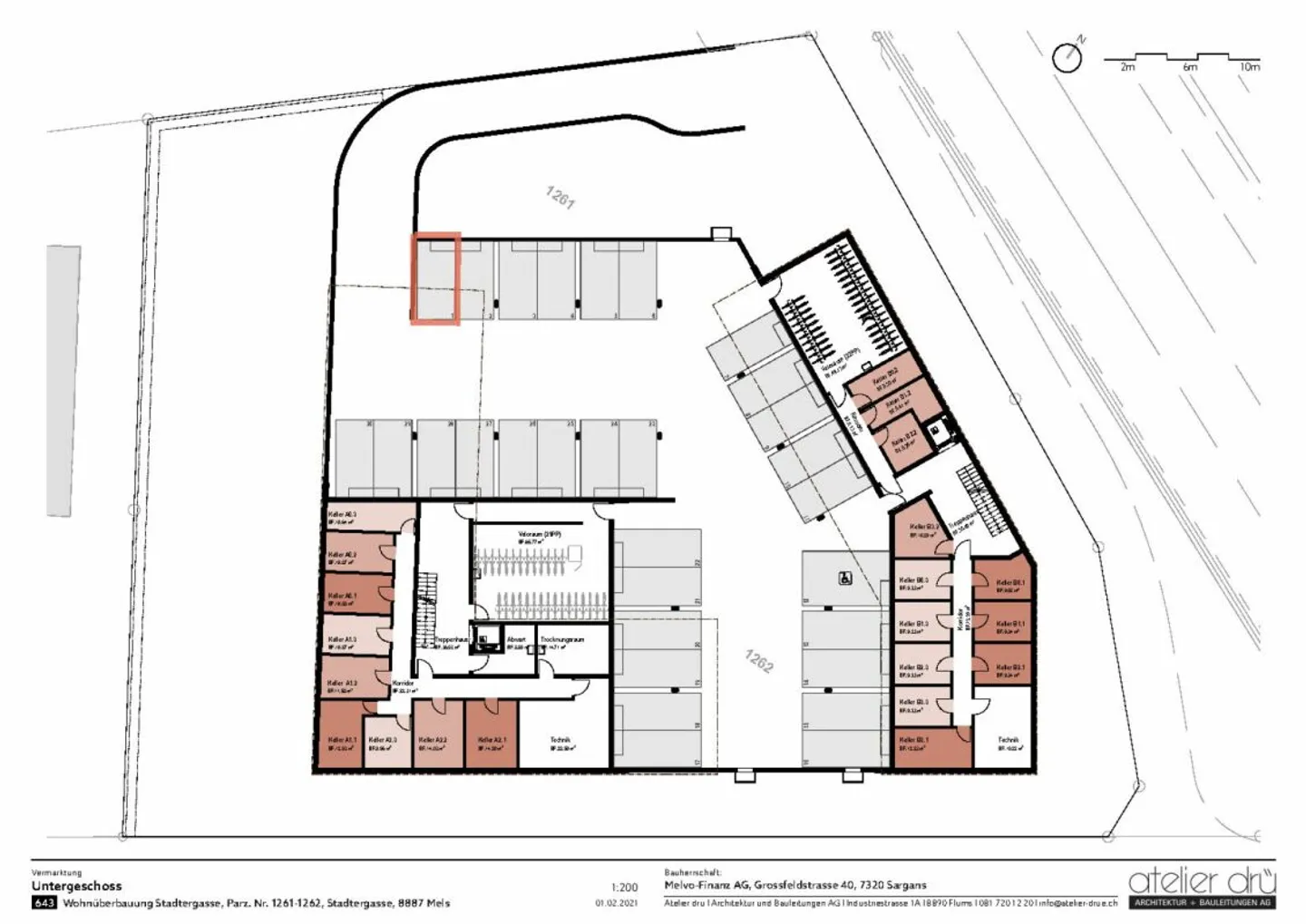 Posto auto sotterraneo a Mels - Foto 3 di 3