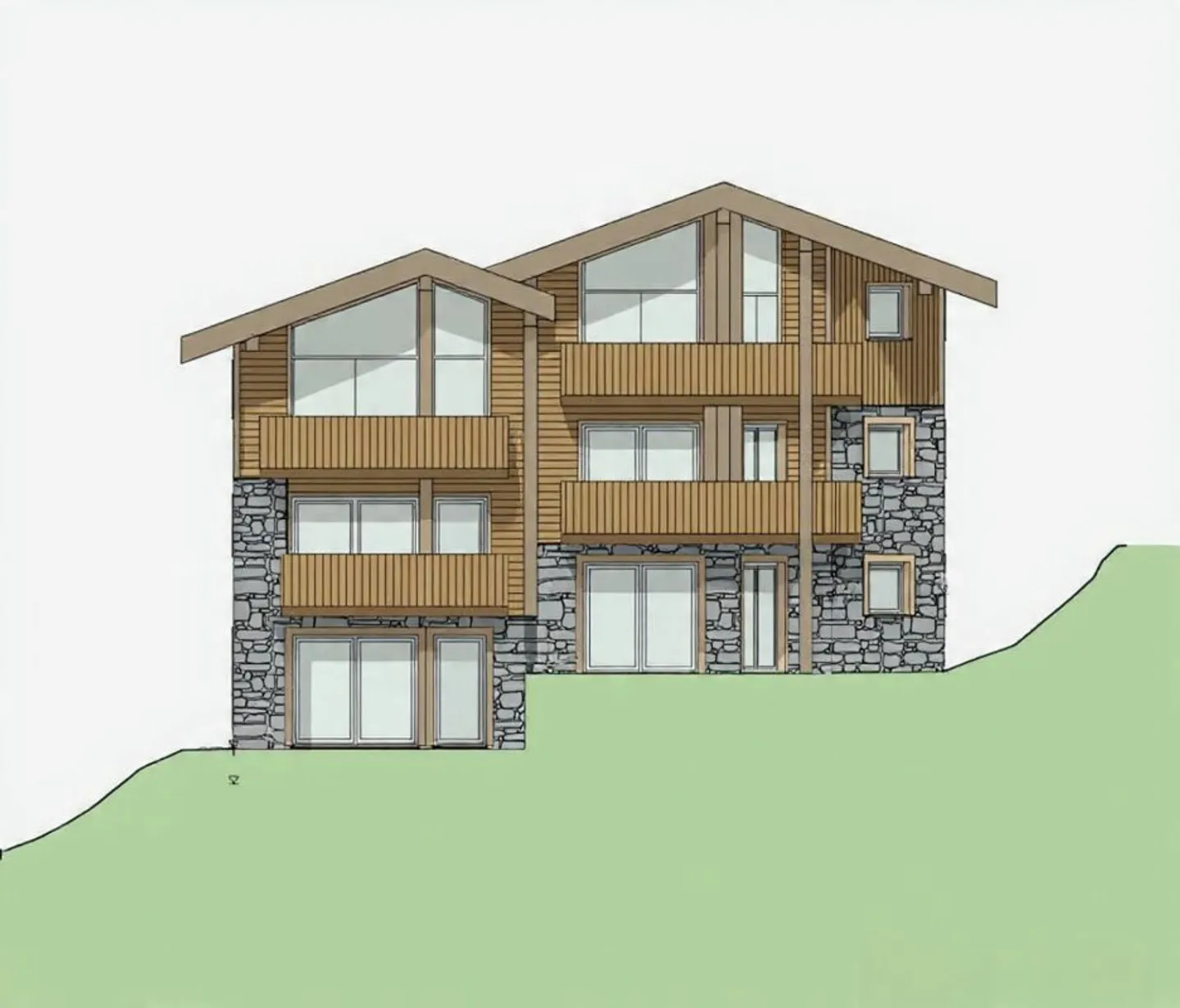 Nouveau projet de construction de premier ordre avec vue sur le Cervin - Résidence principale - 6 unités - Photo 1 sur 13