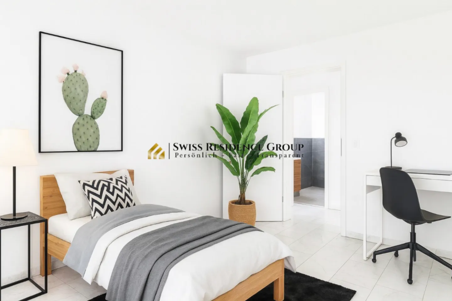 Elegante appartamento di 3.5 locali con cucina di design, pavimento in marmo &amp; due bagni - Foto 4 di 12