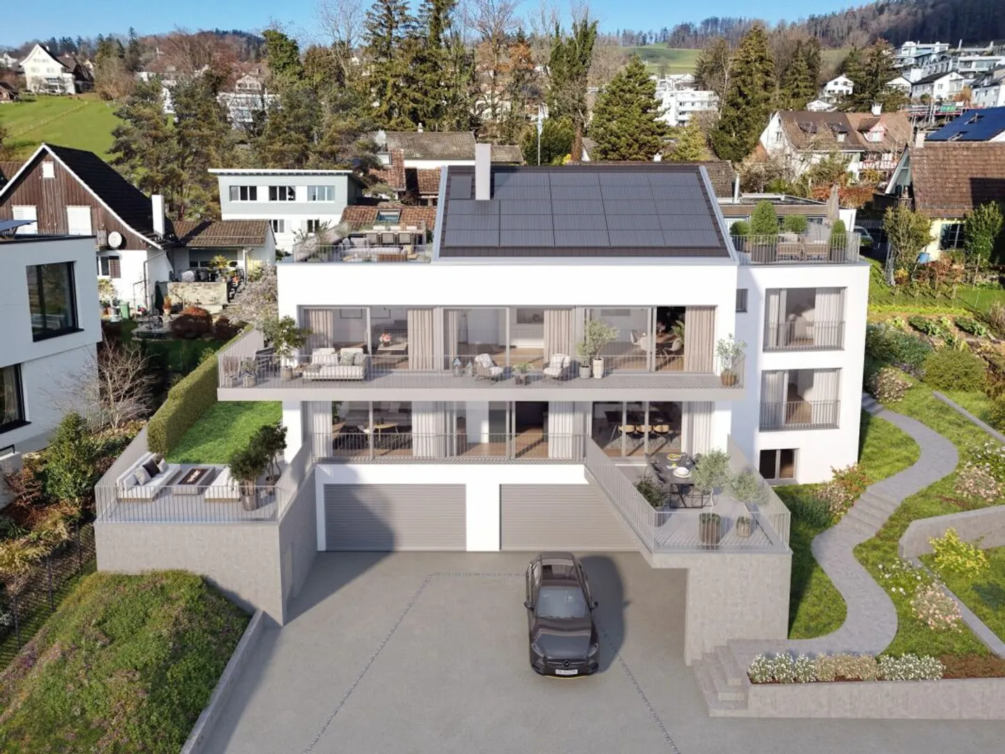 Newly Built Gem in Stäfa: Two Residential Units, Garden, Rooftop Terraces & Lake View - Photo 1 of 10