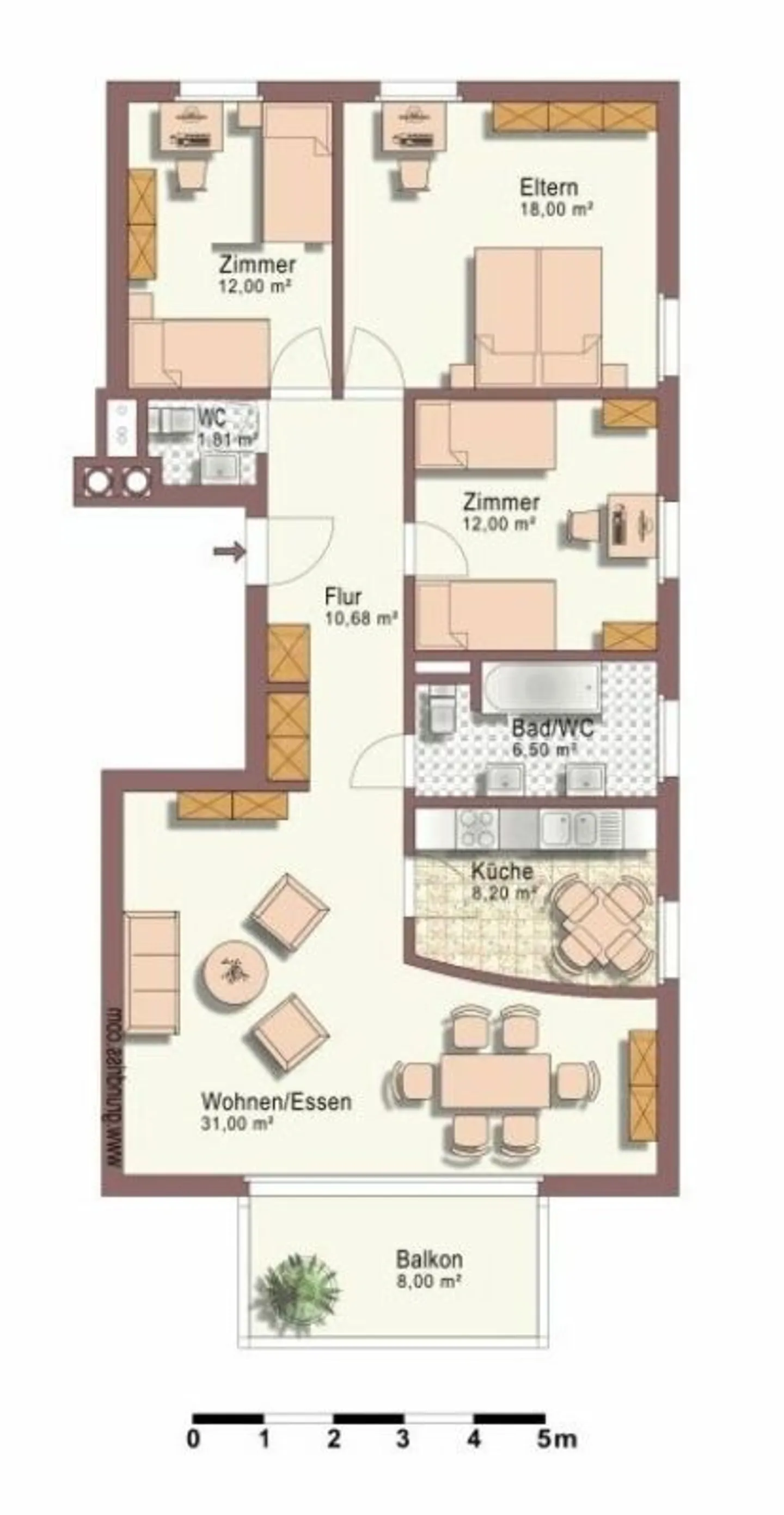 Spacieux et lumineux appartement de 4.5 pièces avec balcon à Altenrhein - Photo 11 sur 12